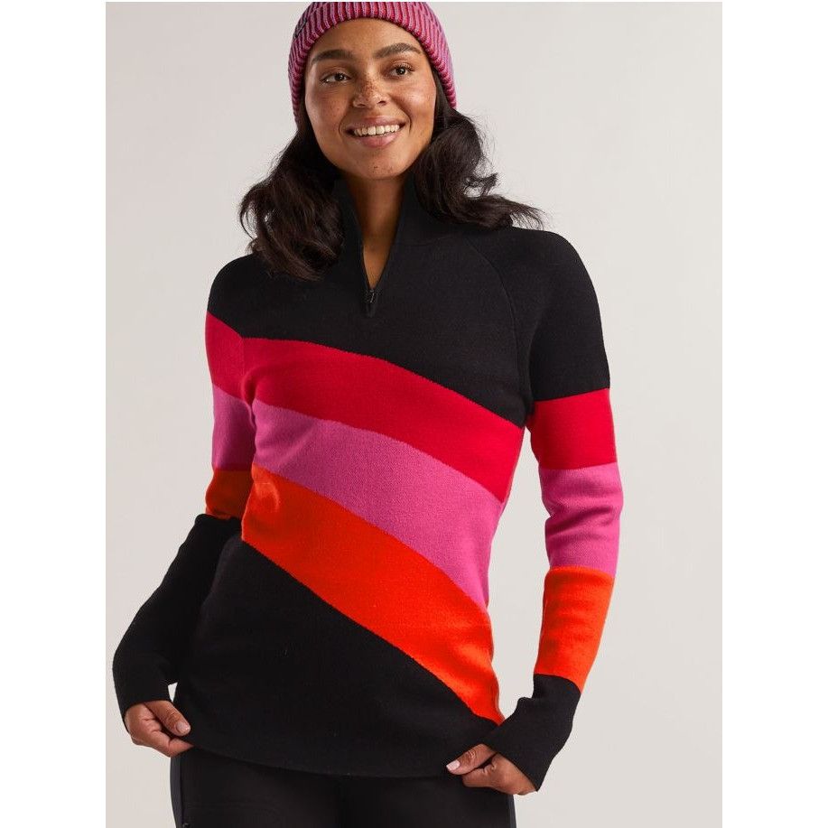 Other NWT Krimson Klover Cochran 1/4 Zip Sweater Black Color Block Size L / US 10 / IT 46 - 1 Thumbnail