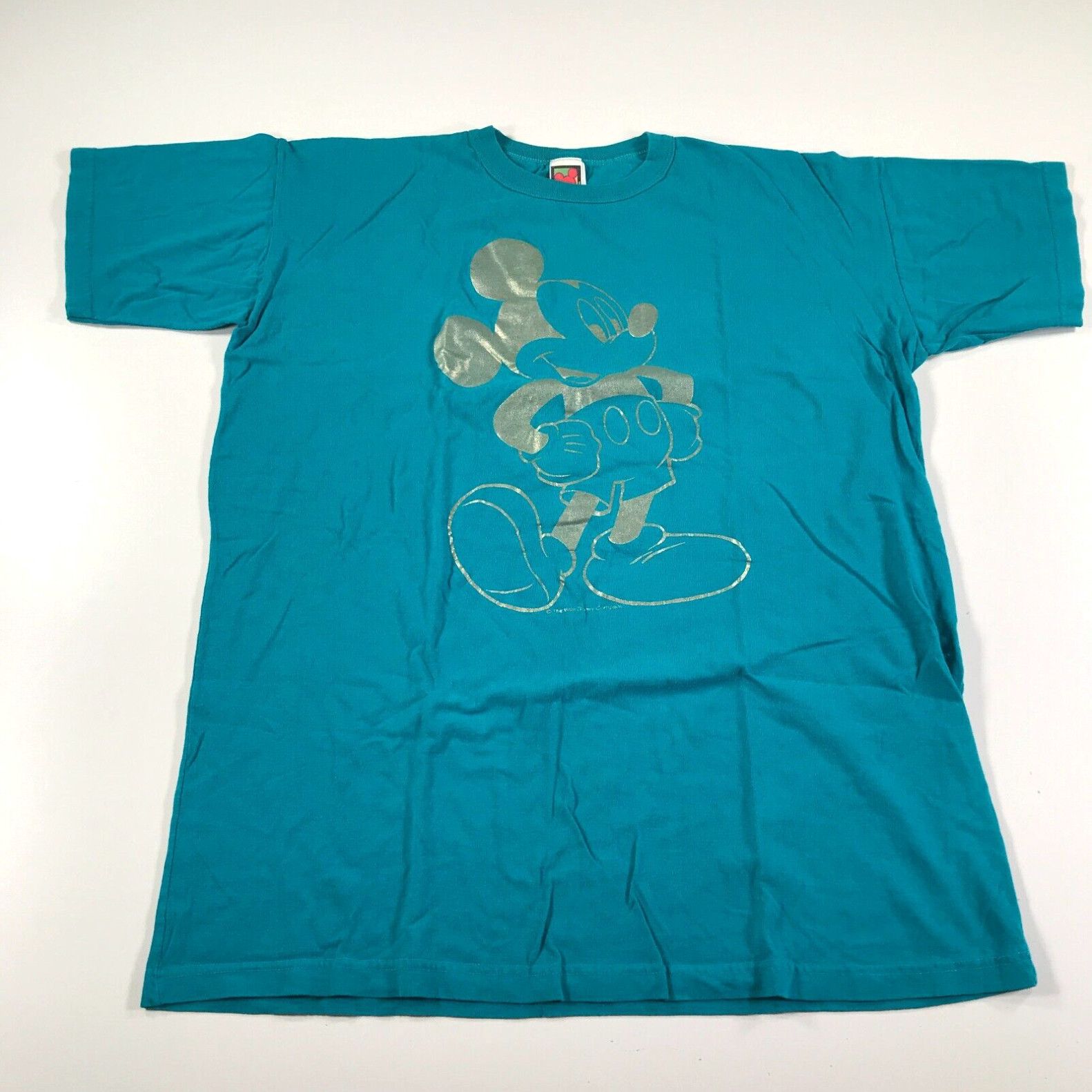 Mickey Unlimited Vintage Mickey Mouse Shirt Mens Extra Large Teal Blue ...