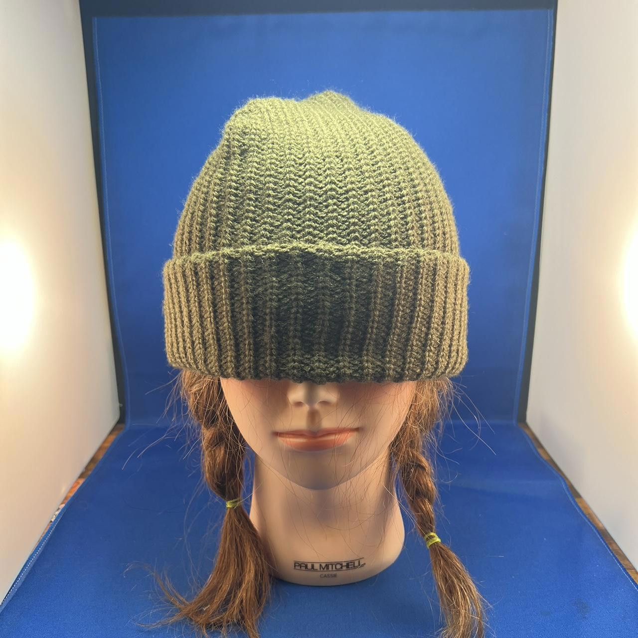 Designer Cozy Knit Green Beanie Hat Size ONE SIZE - 1 Thumbnail