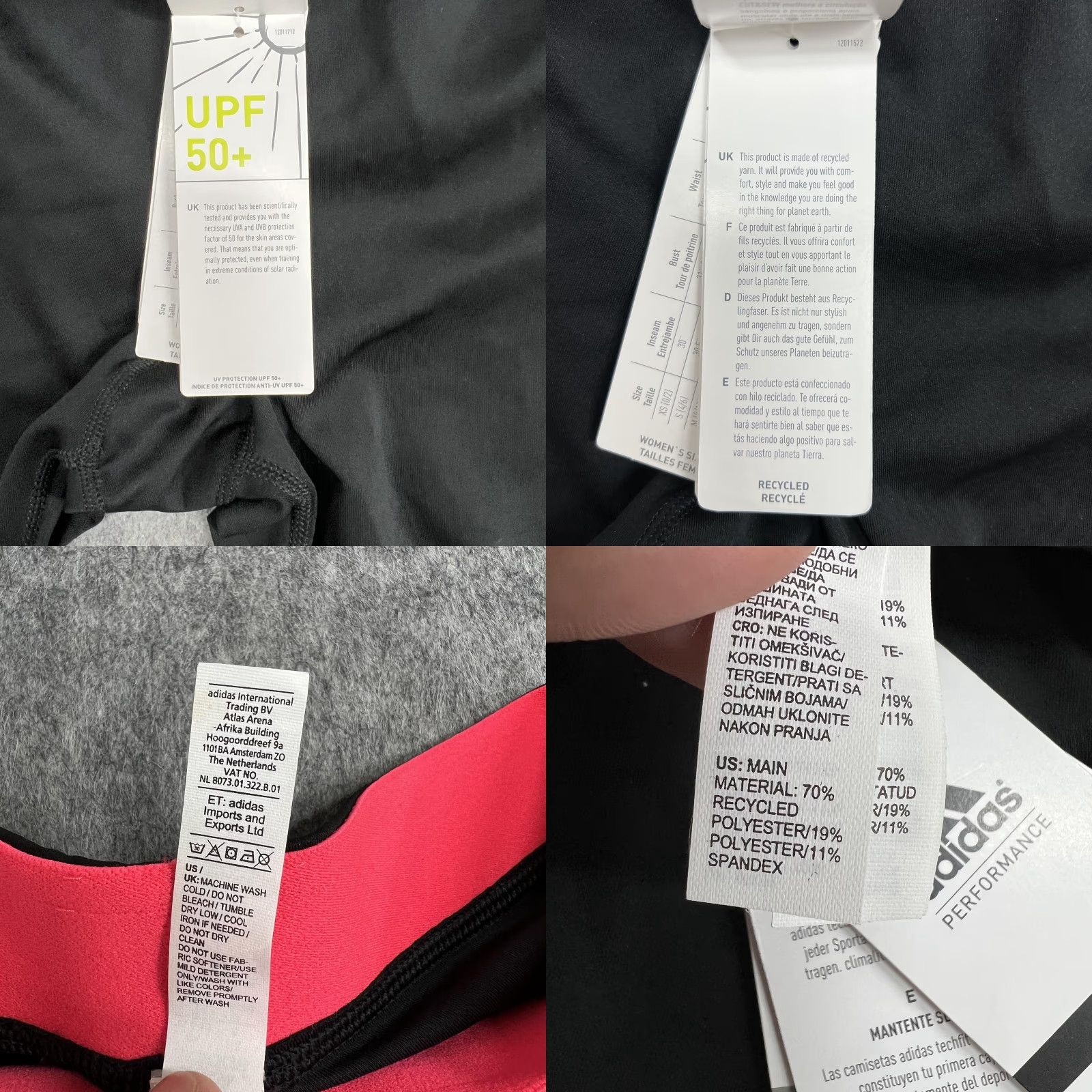 Adidas Adidas Leggings Womens S Black Techfit Capri Climalite UPF 50+ Running Gym Yoga Size 28" / US 6 / IT 42 - 8 Thumbnail