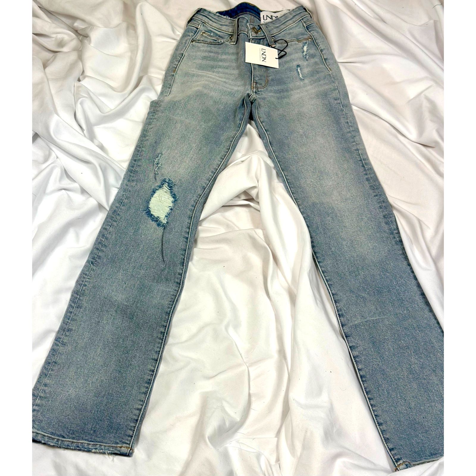 Other LNDN Landon Denim High Rise Distressed Jeans 36" Waist Size 36" / US 14 / IT 50 - 12 Thumbnail