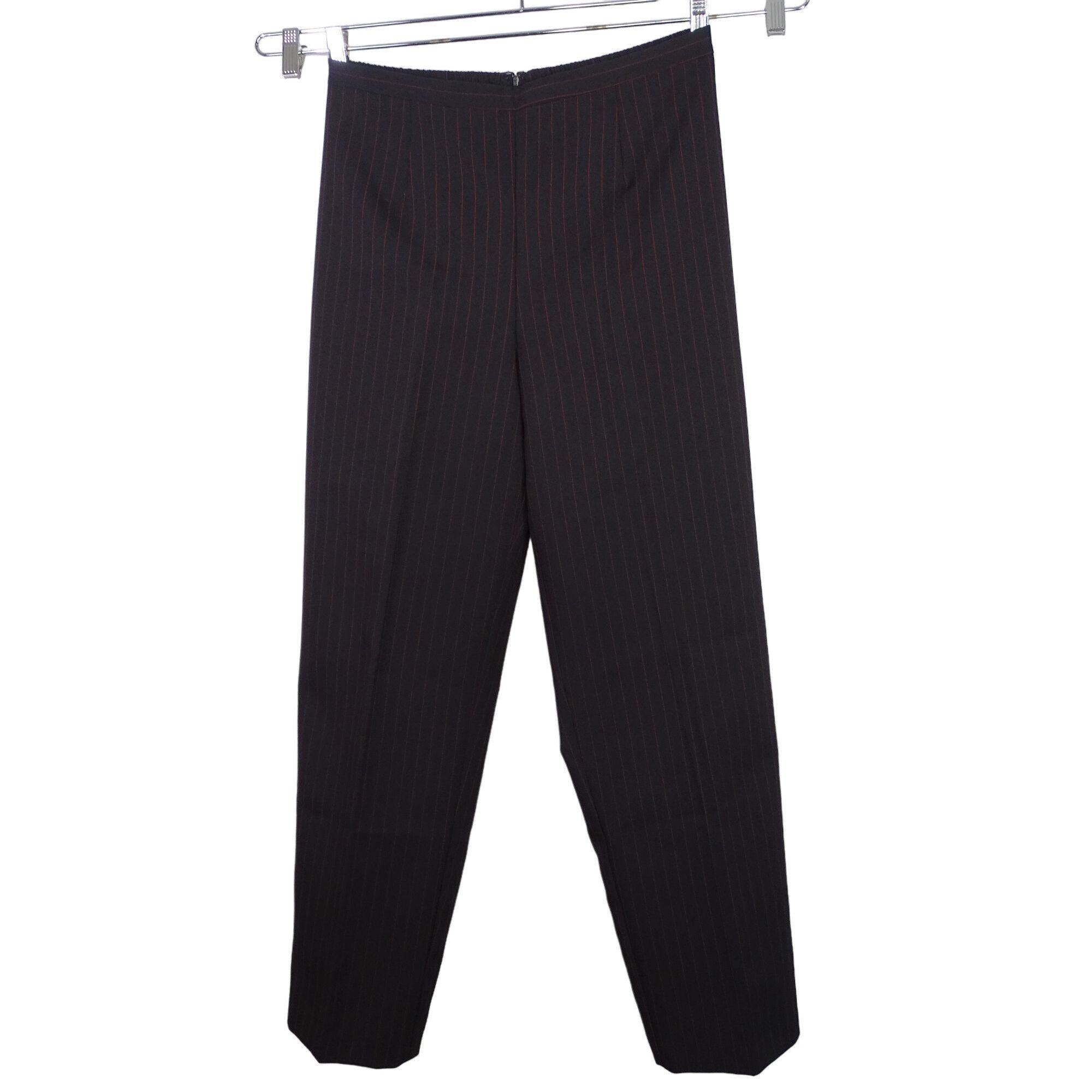 Other Vtg 2 pc R&K Originals Red Black Pinstripe Pants Suit Outfit Size 32" / US 10 / IT 46 - 6 Thumbnail