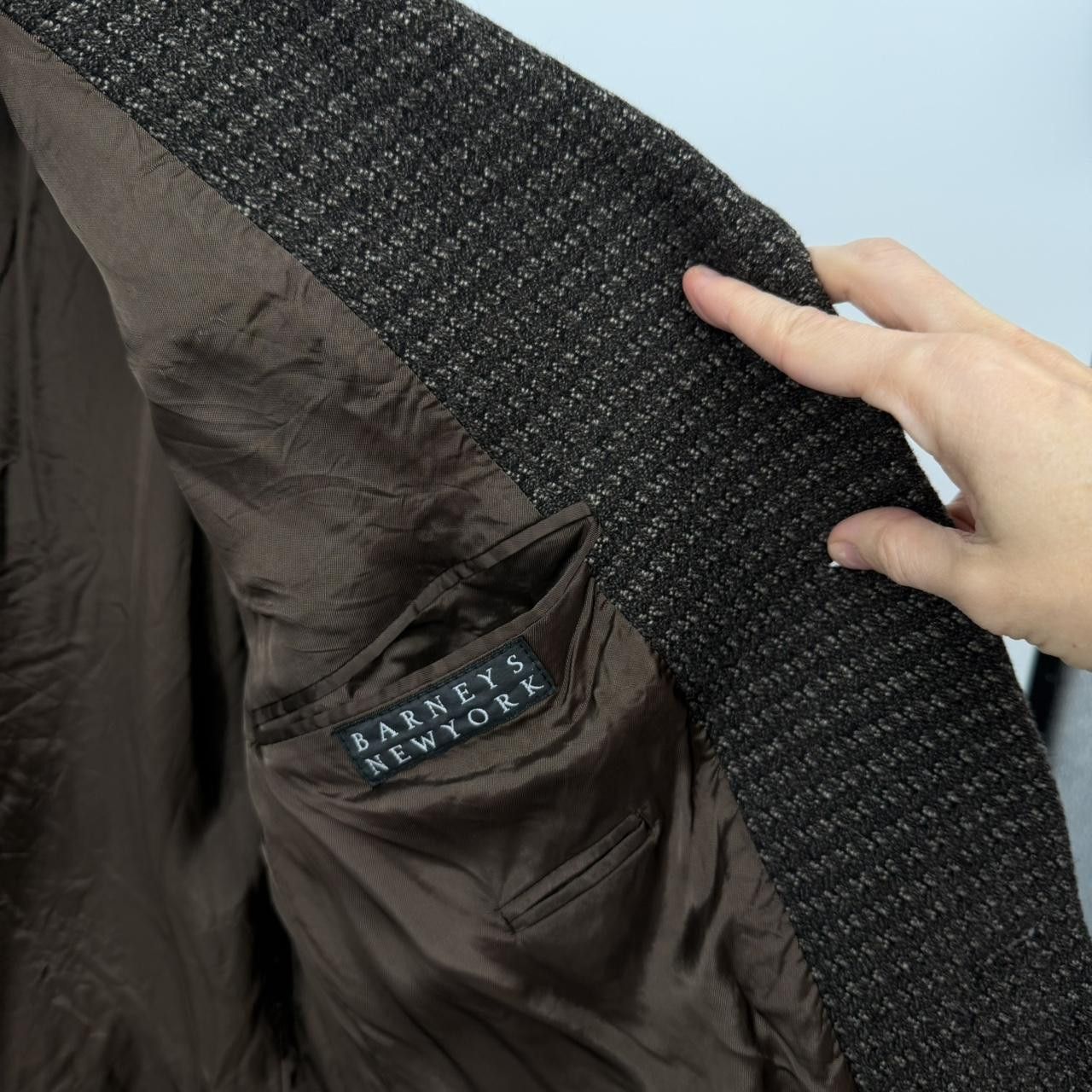 Hugo Boss 40R Boss Hugo Boss Cashmere Blend Blazer Black and Brown Size 40R - 3 Thumbnail