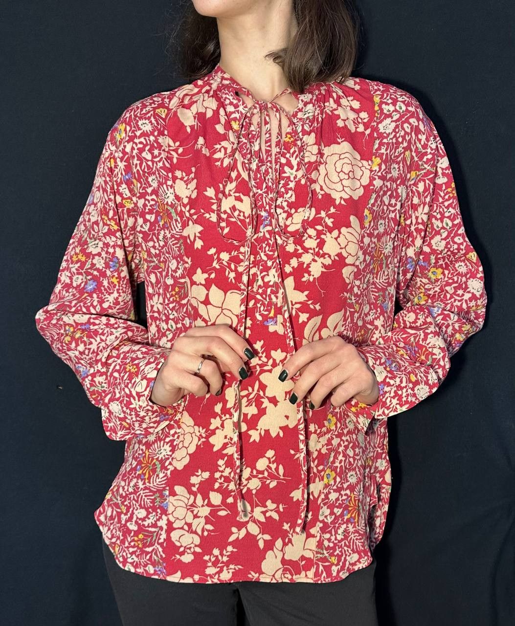 Polo Ralph Lauren RALPH LAUREN Polo Floral flowers Long Sleeve Blouse TopRetro Size XS / US 0-2 / IT 36-38 - 2 Thumbnail