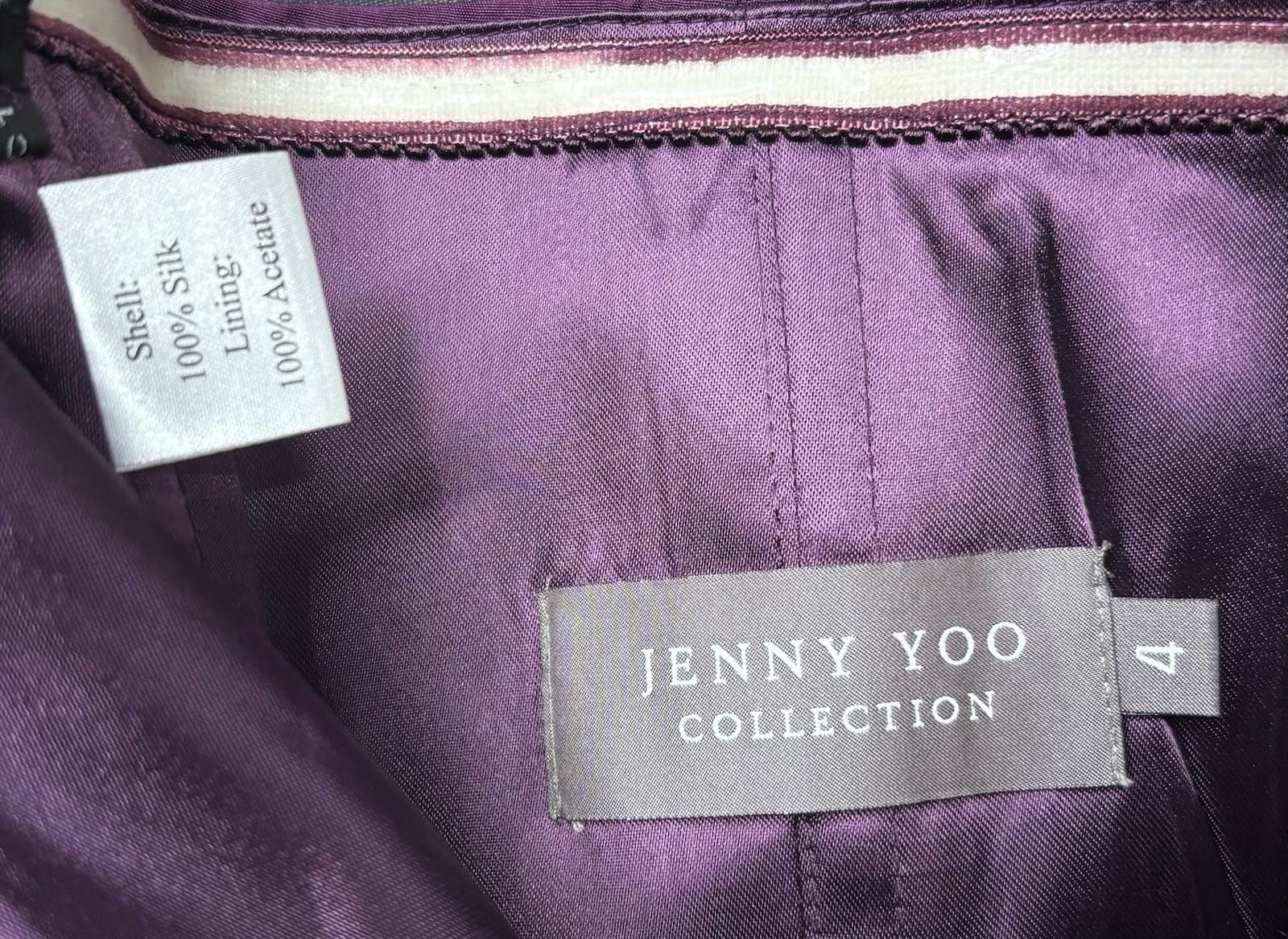 Other Jenny Yoo Dress Womens Size 4 Silk Sheath Strapless Purple Size S / US 4 / IT 40 - 2 Thumbnail