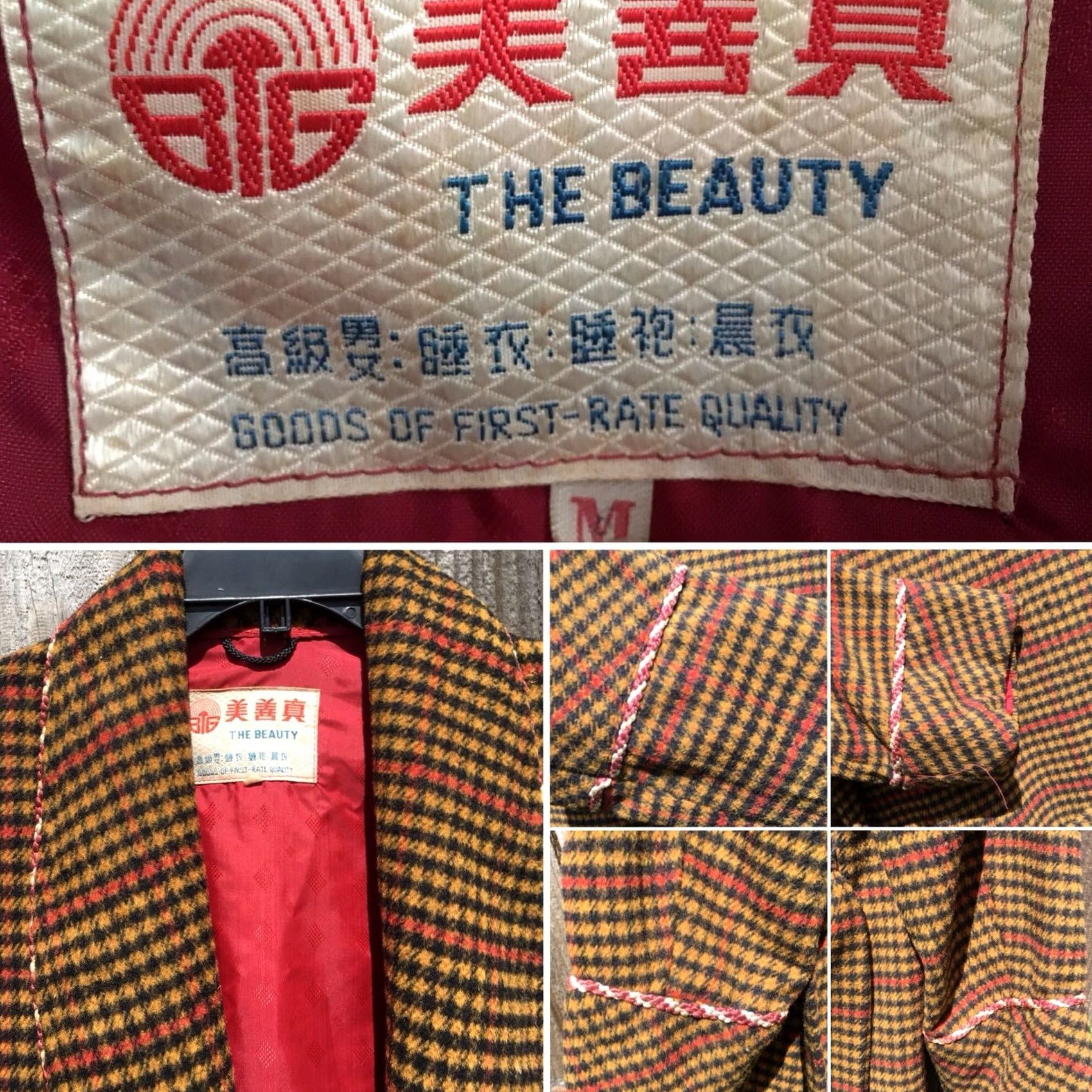 Vintage VINTAGE Smoking Jacket Robe THE BEAUTY Rockabilly Western Cowboy Core Asian sz M Shirt Mens Size US M / EU 48-50 / 2 - 7 Thumbnail