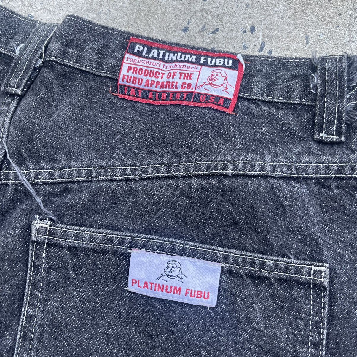 Fubu Vintage Y2K Baggy PLATINUM FUBU FAT ALBERT CARPENTER Jorts Size US 40 / EU 56 - 5 Thumbnail