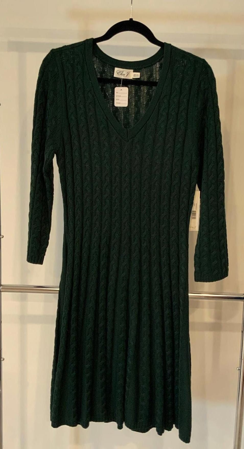 Designer Rachel Rachel Roy Green Cable Knit Dress Size L / US 10 / IT 46 - 1 Thumbnail