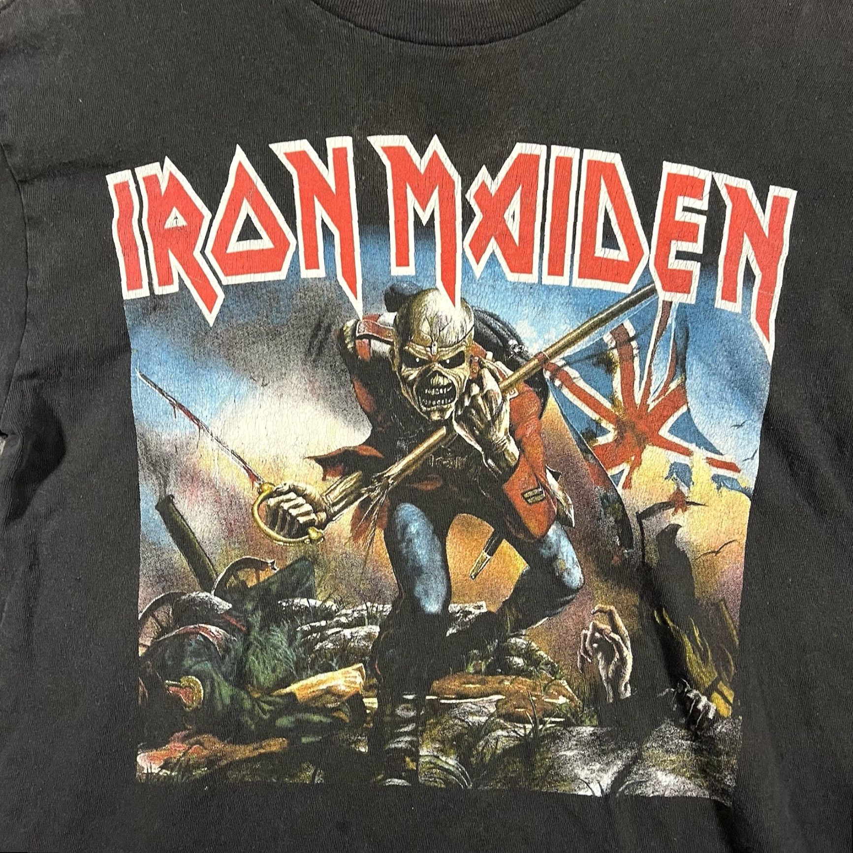 Vintage VINTAGE Iron Maiden Shirt Mens M Black The Trooper Eddie Band Rock Metal Shirt Size US M / EU 48-50 / 2 - 2 Thumbnail