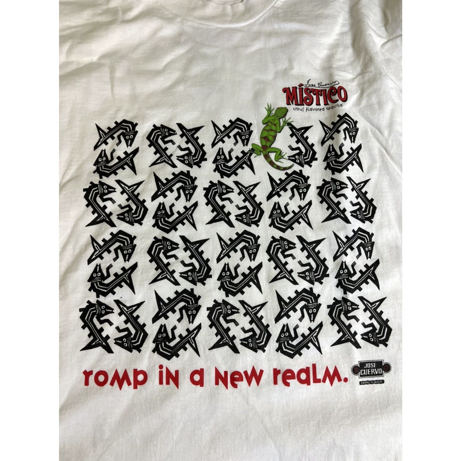 Fruit Of The Loom VINTAGE Mistico Citrus Tequila Jose Cuervo XL White T-shirt Single Stitch Booze Mens XL White Cotton Crew Neck Short Sleeve Stitched 90s Size US XL / EU 56 / 4 - 4 Thumbnail
