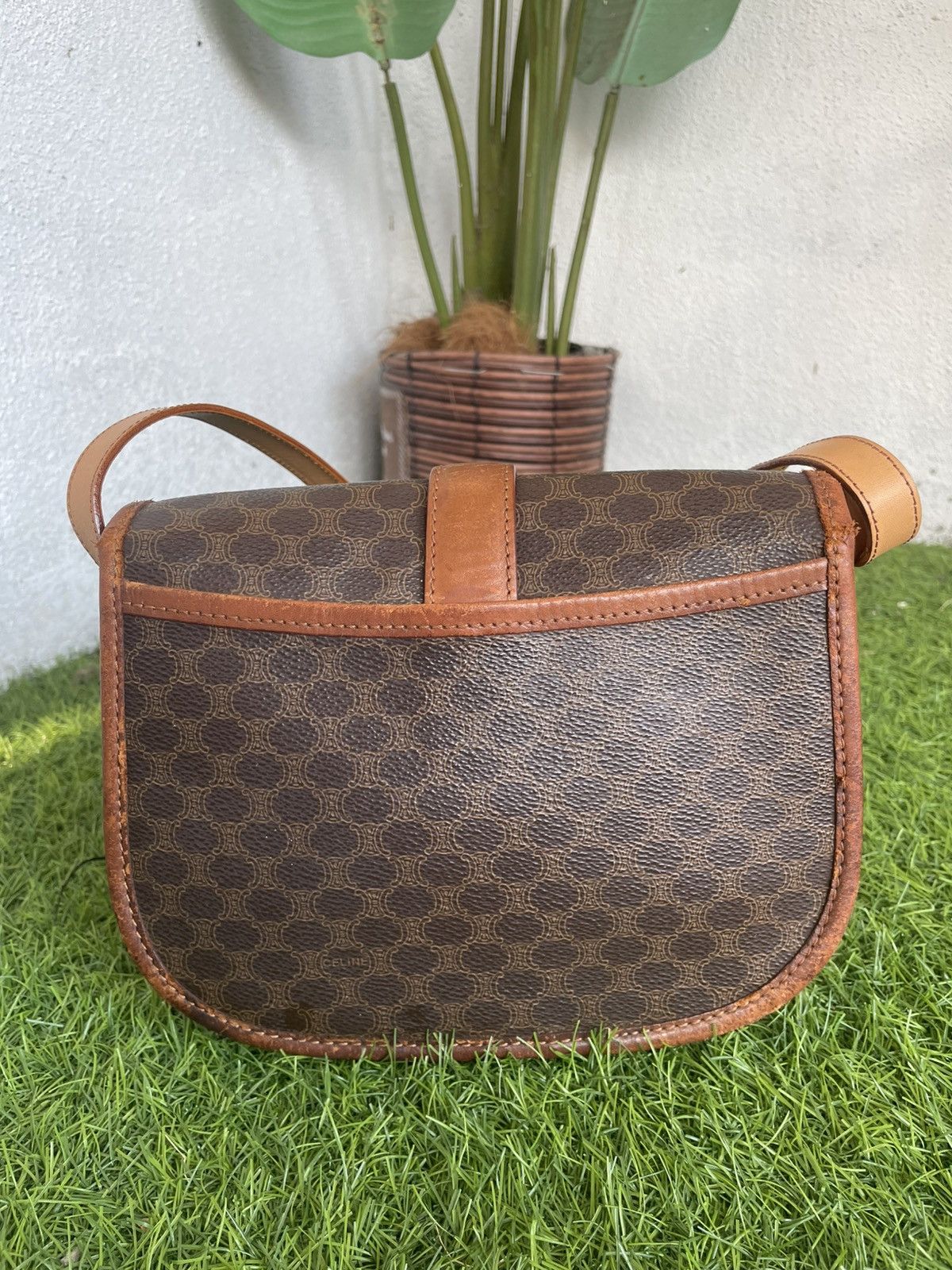 Celine Authentic CELINE Leather Vintage Macadam shoulder Size ONE SIZE - 2 Thumbnail