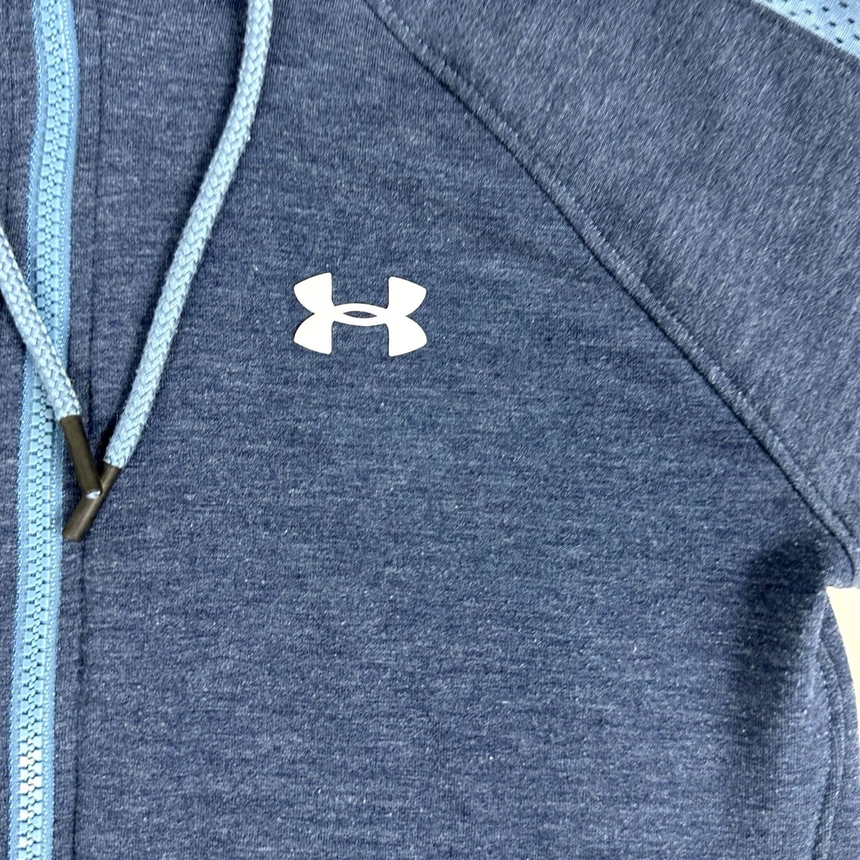 Under Armour Under Armour Sweatshirt Women Small Blue Full Zip Hooded Logo Outdoor Slim Fit Activewear Size S / US 4 / IT 40 - 3 Thumbnail
