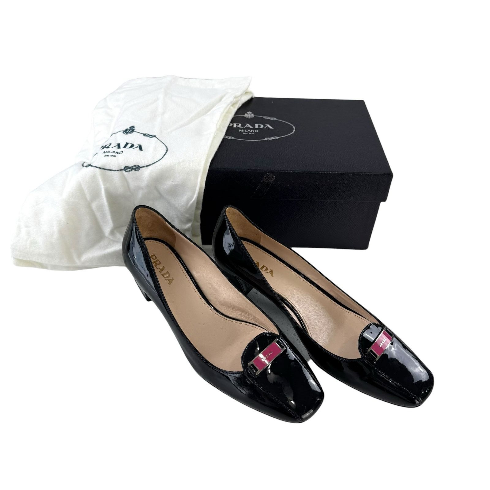 Prada Prada Patent Leather Kitten Heels Size US 7.5 / IT 37.5 - 3 Thumbnail