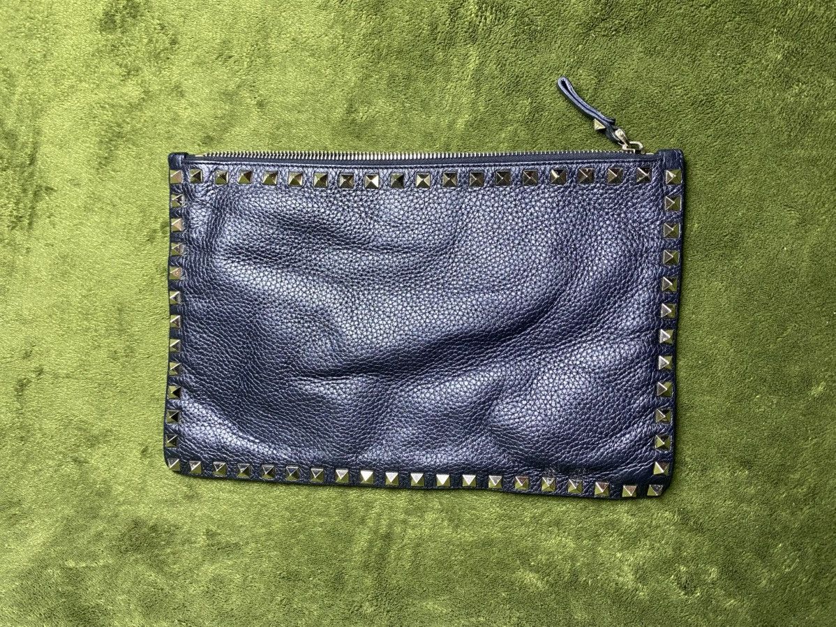 Valentino VALENTINO Garavani Rock Stud Leather Clutch Bag Size ONE SIZE - 3 Thumbnail