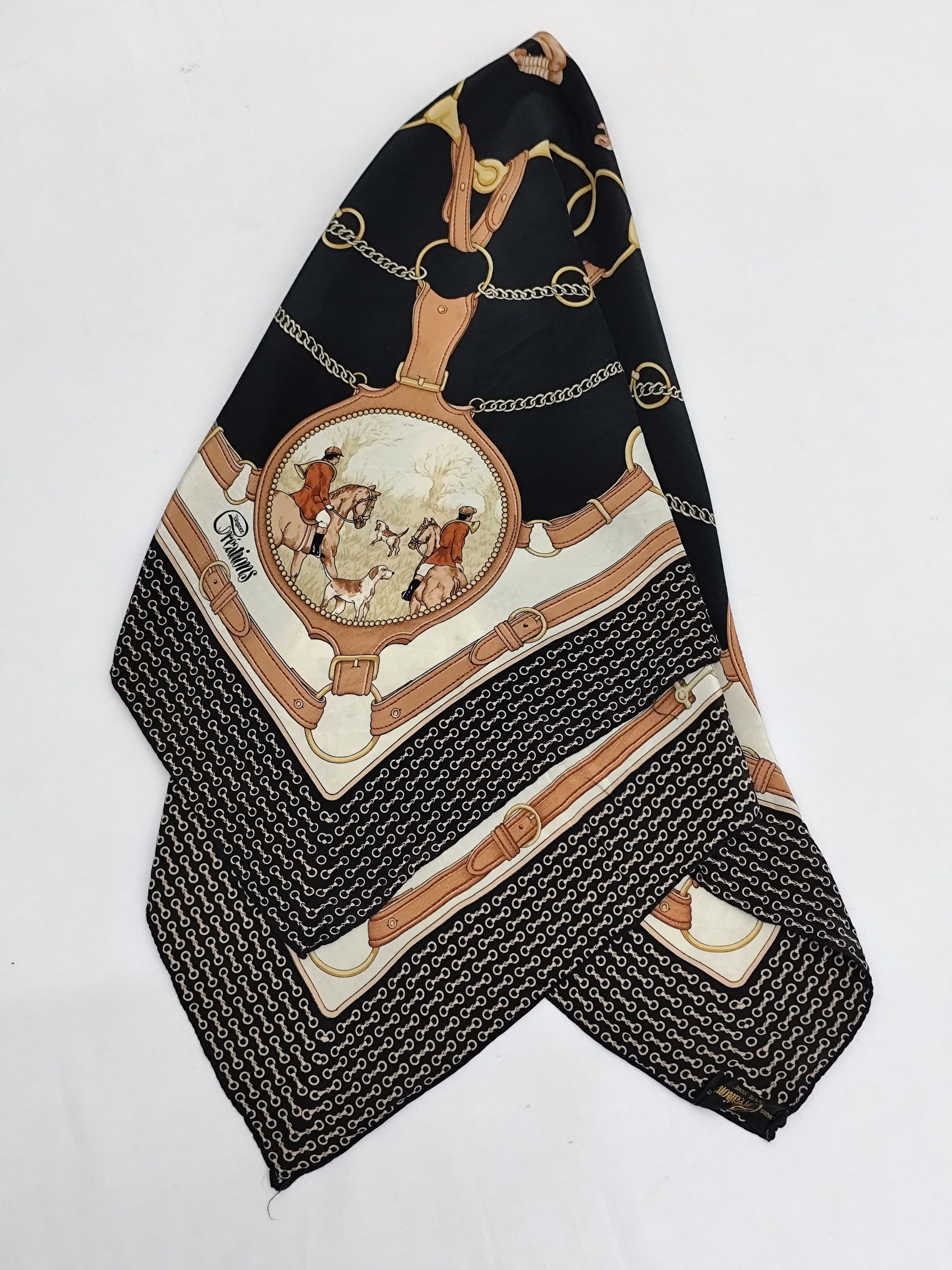 Other Vintage Paris Creations 100% Silk Equestrian Scarf Size ONE SIZE - 8 Thumbnail