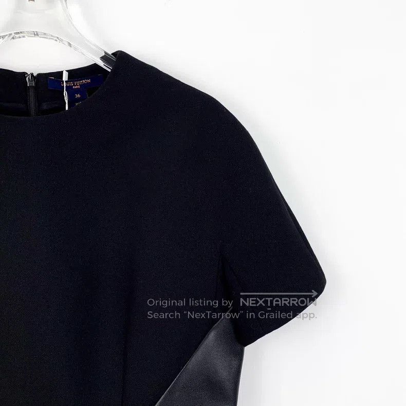 Louis Vuitton Louis Vuitton Black wool patchwork crew neck short sleeve Size XS / US 0-2 / IT 36-38 - 3 Thumbnail