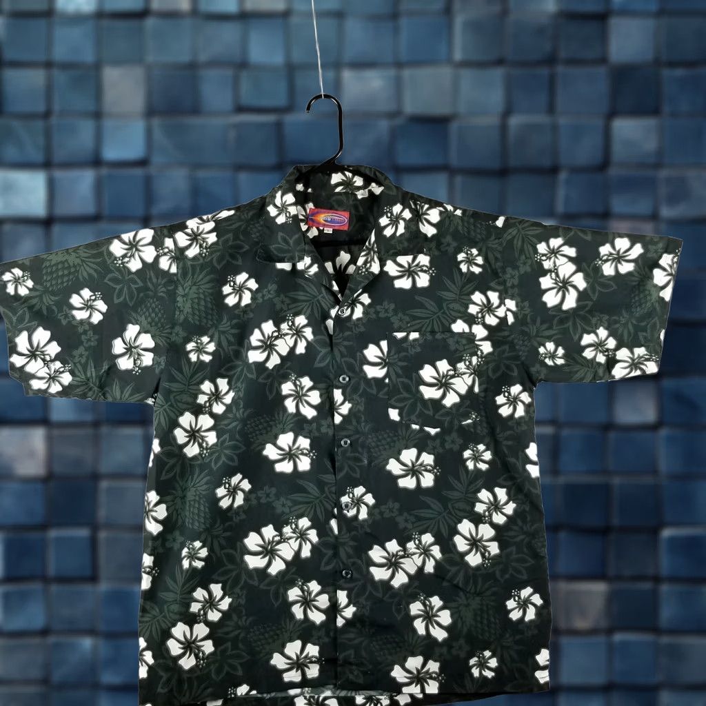 Vintage Ragtime Vintage Pineapple Hibiscus Hawaiian Shirt Men L Green Button Up Ragtime Size US L / EU 52-54 / 3 - 1 Thumbnail