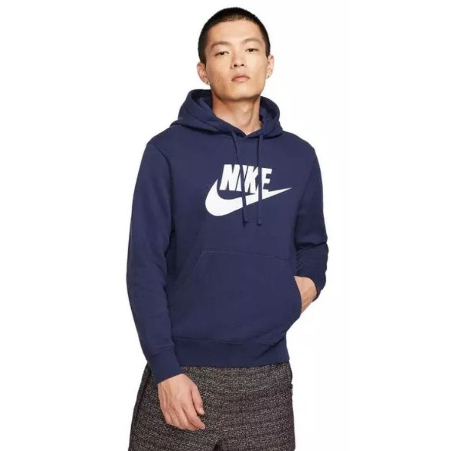 Nike Nike Club Fleece Logo Graphic Pullover Hoodie Sweatshirt Men Size US XL / EU 56 / 4 - 1 Thumbnail