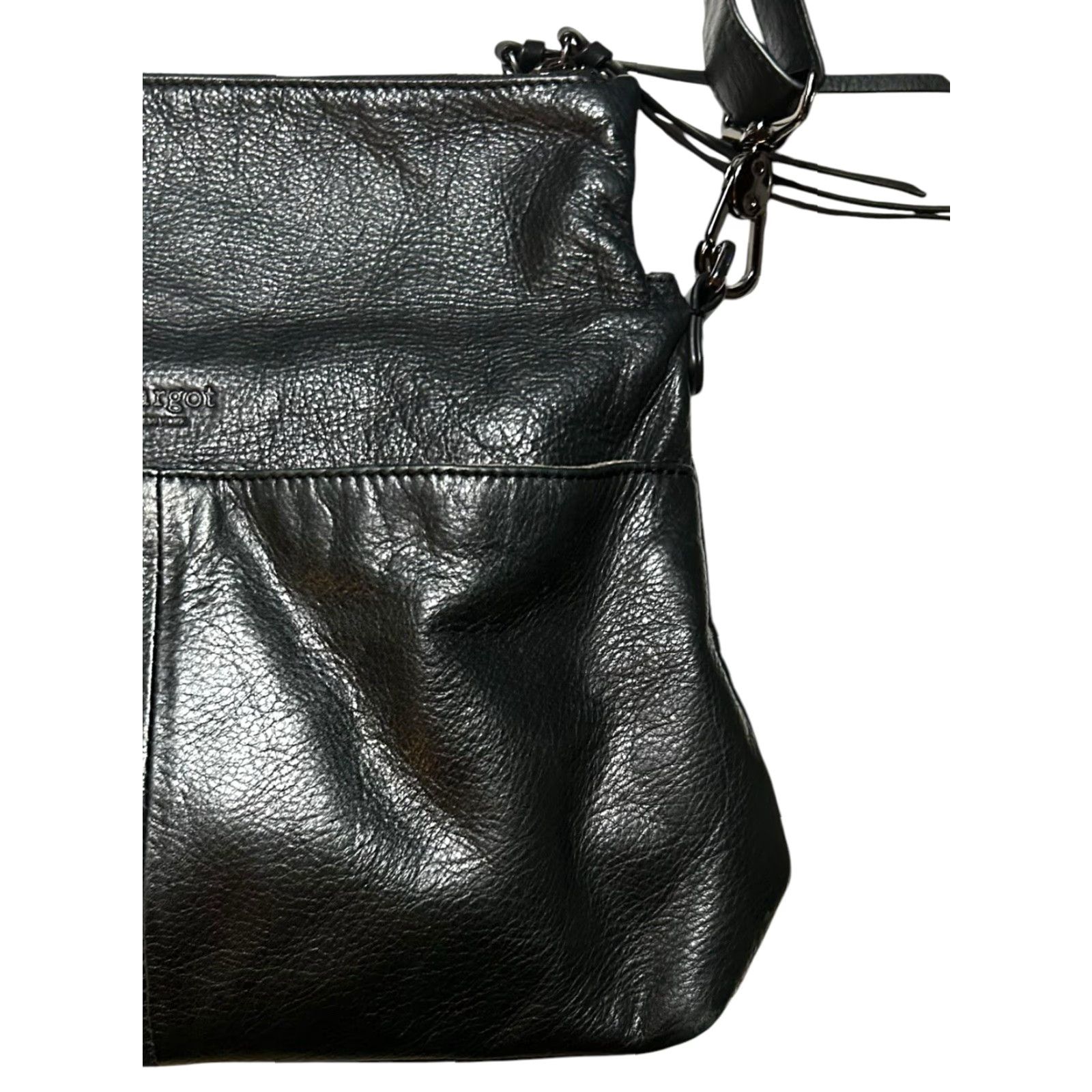 Vintage Margot New York HandBag Crossbody Purse Black Leather Women’s Shoulder Bag Crossbody Strap Adjustable Bag Charm Size ONE SIZE - 3 Thumbnail