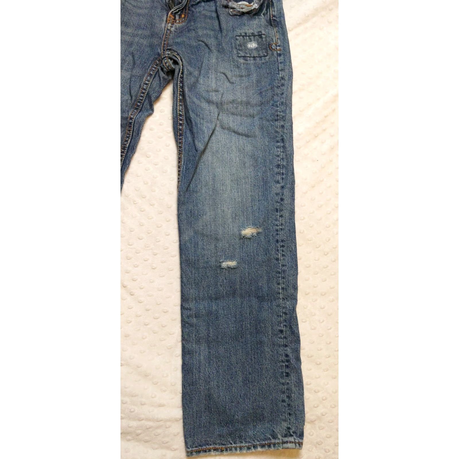 Aeropostale VINTAGE Aeropostale Essex Straight Leg Button Fly Distressed Jeans 29 x 30 Denim Blue 90s Mens Jeans Size US 29 - 2 Thumbnail