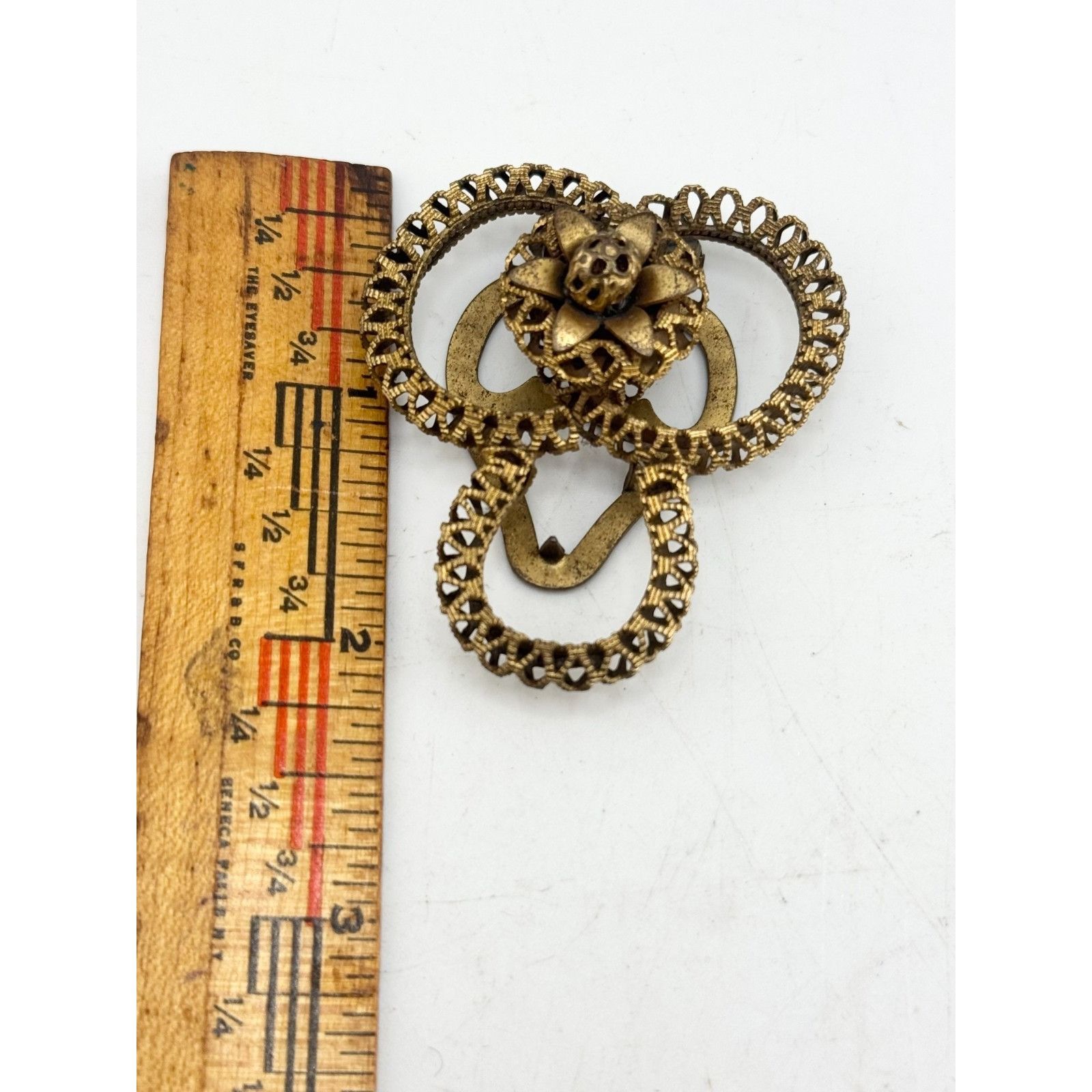 Vintage Vintage estate filigree flower dress clip Size ONE SIZE - 3 Thumbnail