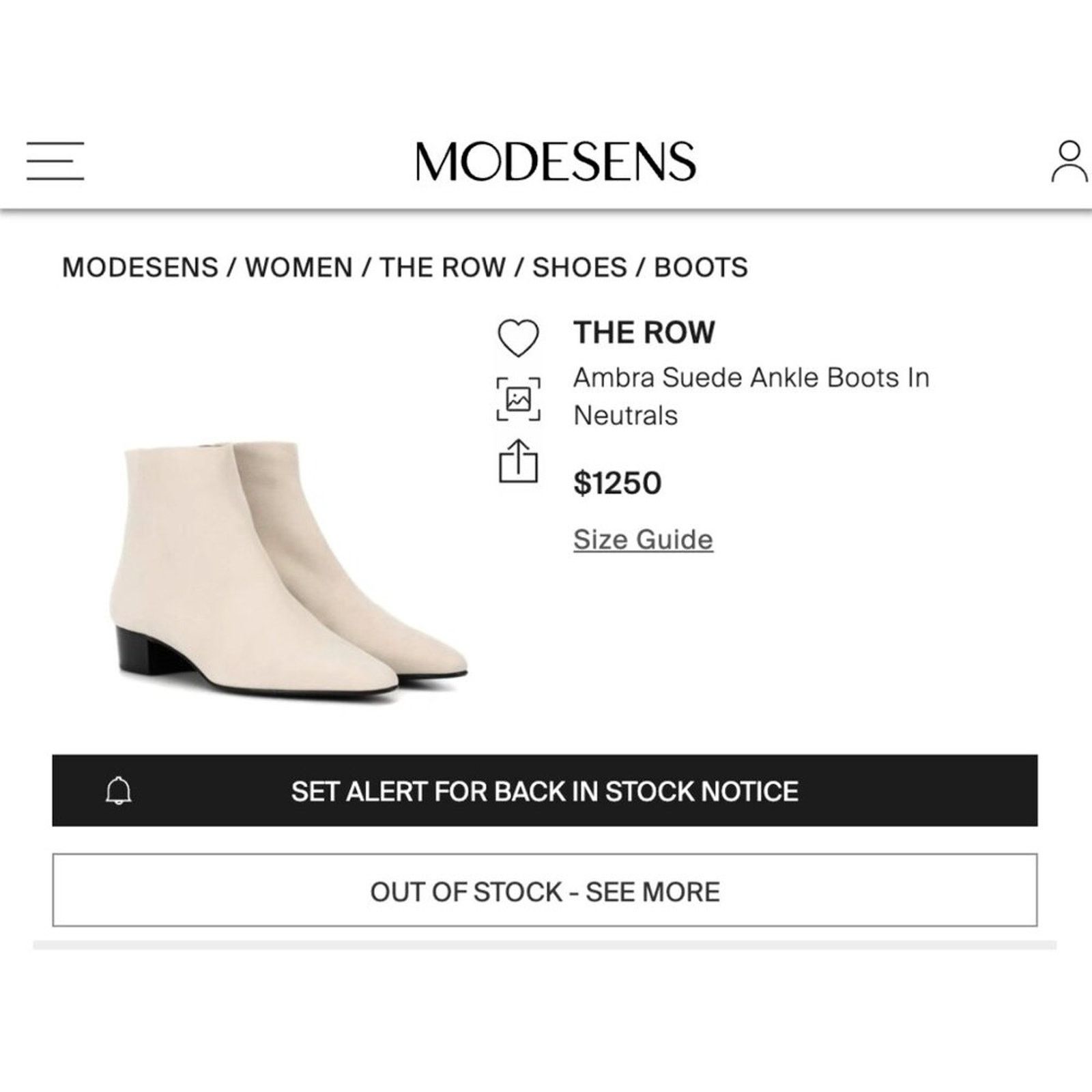 The Row The Row Ambra Suede Ivory Beige Ankle Boots Pointed Booties Size US 10.5 / IT 40.5 - 10 Thumbnail