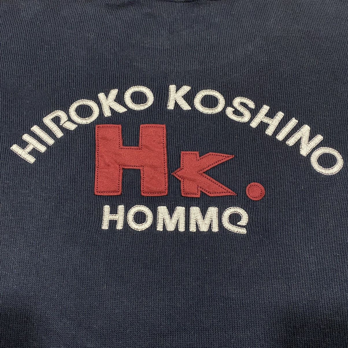 Designer × Hiroko Koshino Homme × Japanese Brand Vintage HIROKO KOSHINO Embroidered Big Logo Sweatshirt Size US L / EU 52-54 / 3 - 9 Thumbnail