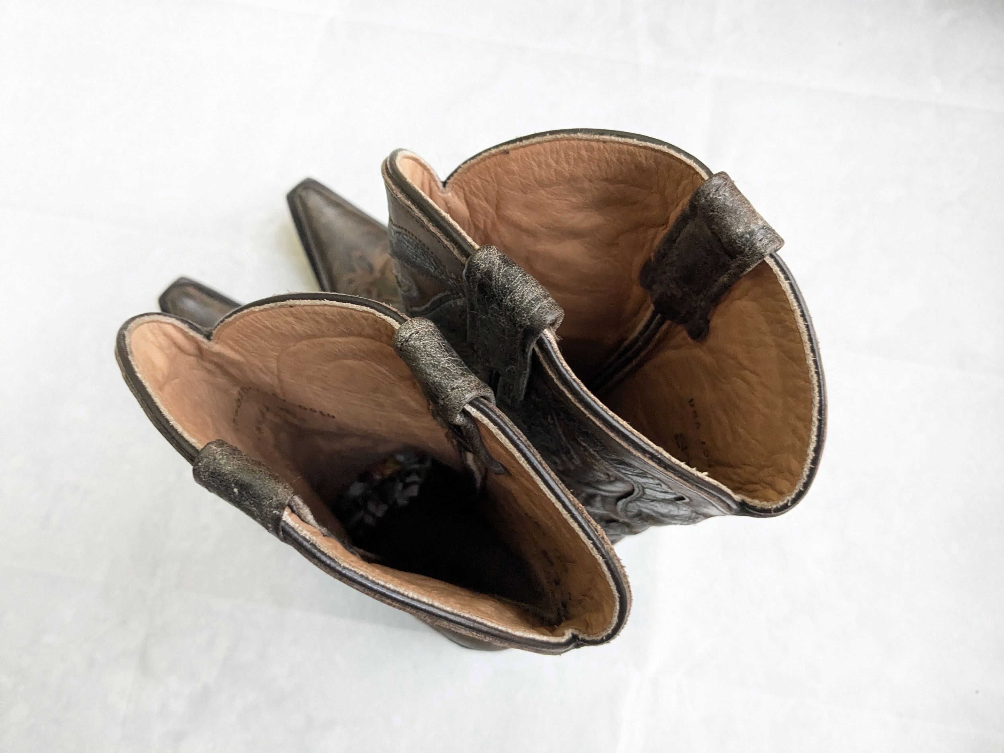 Stetson Stetson Cowboy Boots Brown Gray Eagle 10.5 Leather Size US 10.5 / EU 43-44 - 12 Thumbnail