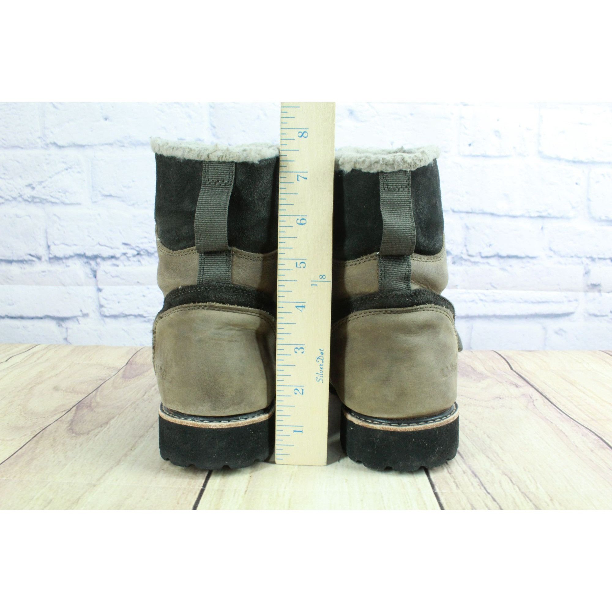 L.L. Bean LL Bean Women's Brown Leather Fleece Lined Cozy Boots Size US 9.5 / IT 39.5 - 6 Thumbnail