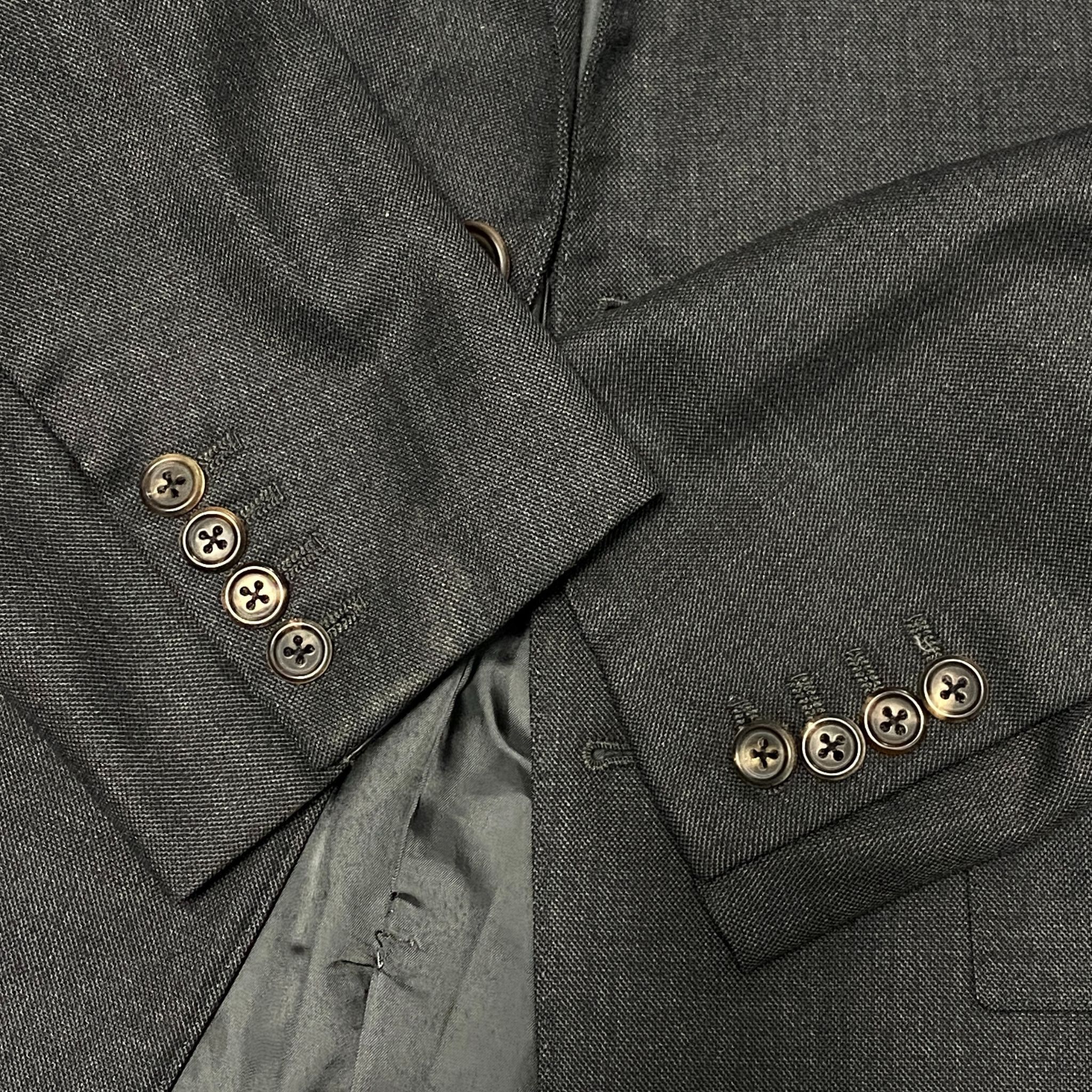 Thom Browne THOM BROWNE Dark Grey 3 Button Wool Blazer Jacket Size 36R - 7 Thumbnail
