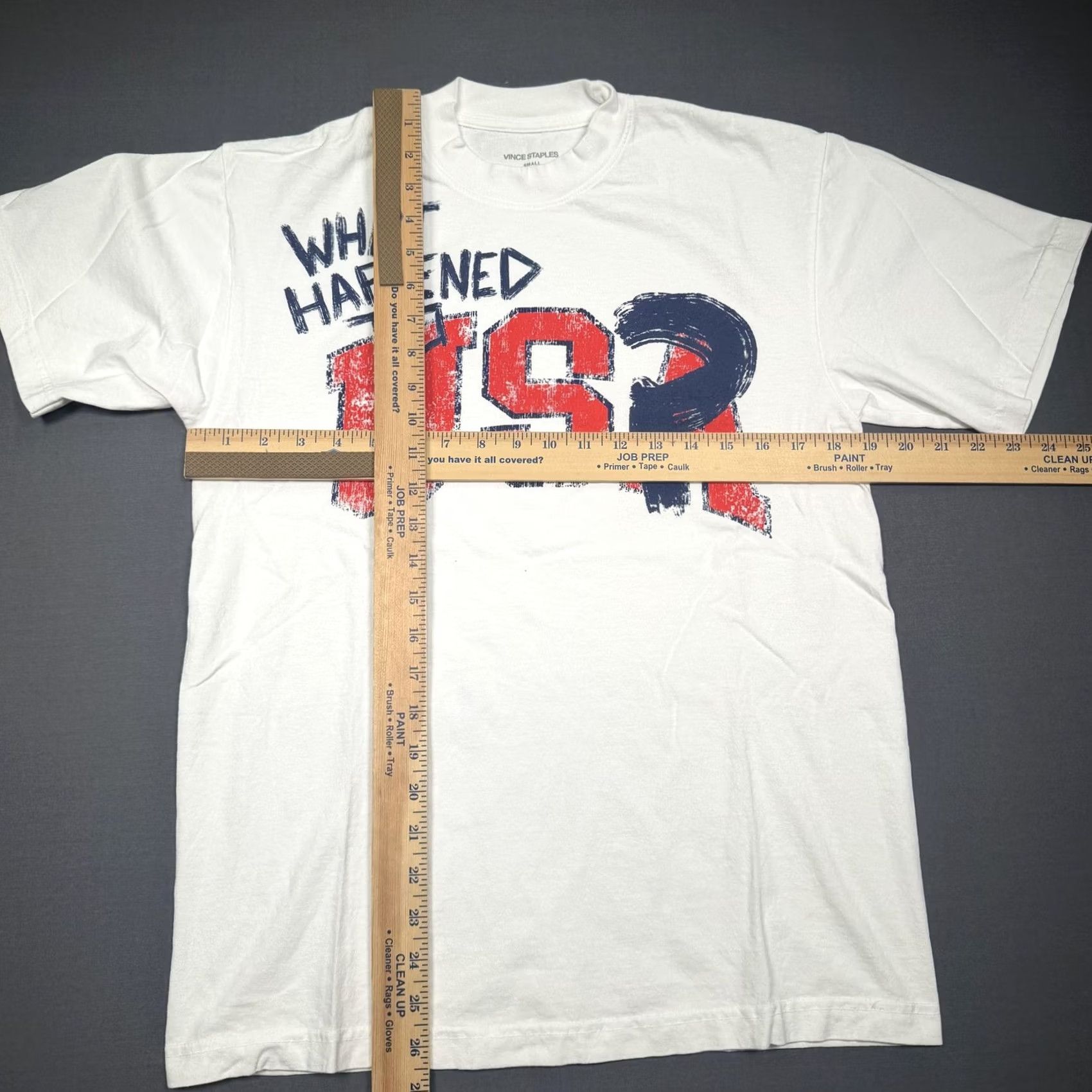 Vince Vince Staples Shirt Mens Small White What Happened To USA Graphic Tee T-Shirt Size US S / EU 44-46 / 1 - 3 Thumbnail