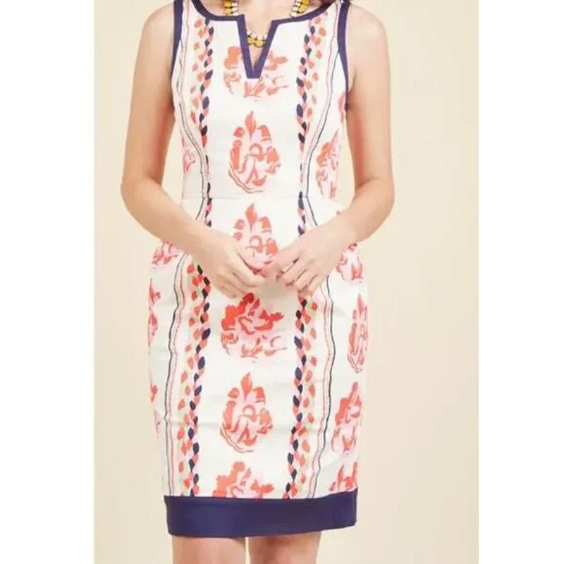 Modcloth Leader Floral Rope Sheath Dress Easter Preppy