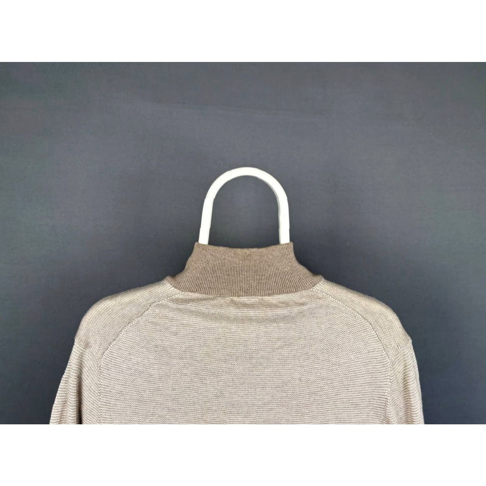 Hackett Hackett Mens Sweater Size M Brown Cotton Cashmere Long Sleeve Zipper Pullover Size US M / EU 48-50 / 2 - 7 Thumbnail