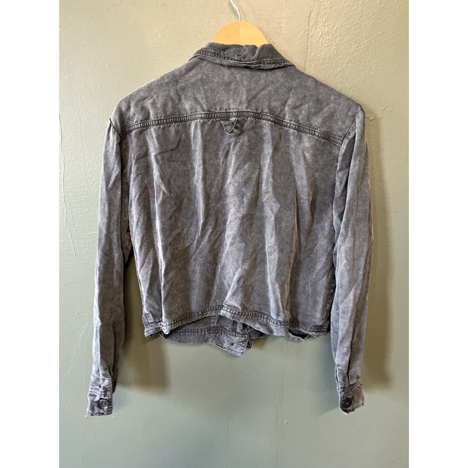 Young Fabulous & Broke YOUNG FABULOUS & BROKE Womens Jacket Grey Small Zip Tencel Lightweight Chambray PNK Basic Size S / US 4 / IT 40 - 3 Thumbnail