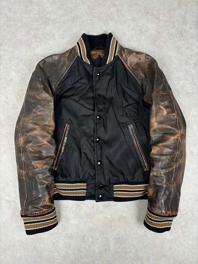 Prada FW2018 Prada Black Leather Varsity Bomber Jacket Size US S / EU 44-46 / 1 - 1 Thumbnail
