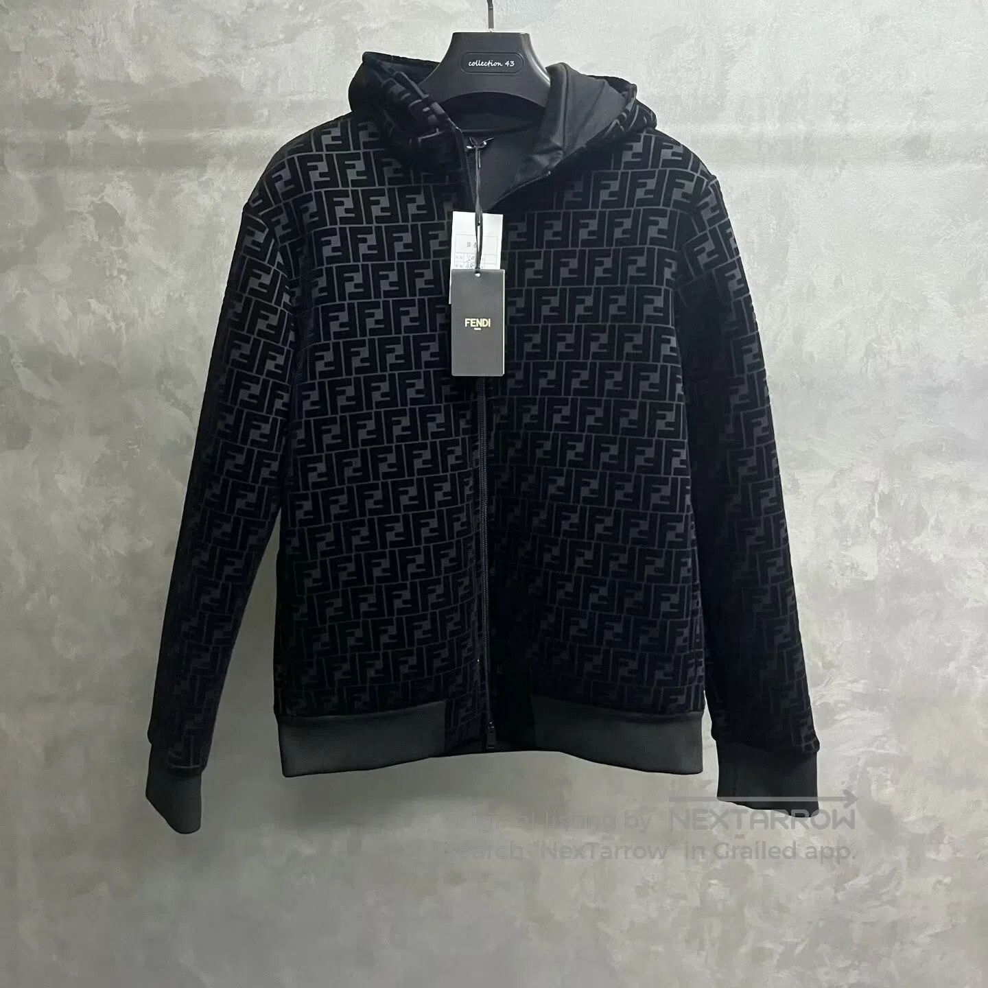 Fendi FENDI Alphabet Logo Print Plain-Woven Fabric Sport Jacket| Size US M / EU 48-50 / 2 - 1 Thumbnail
