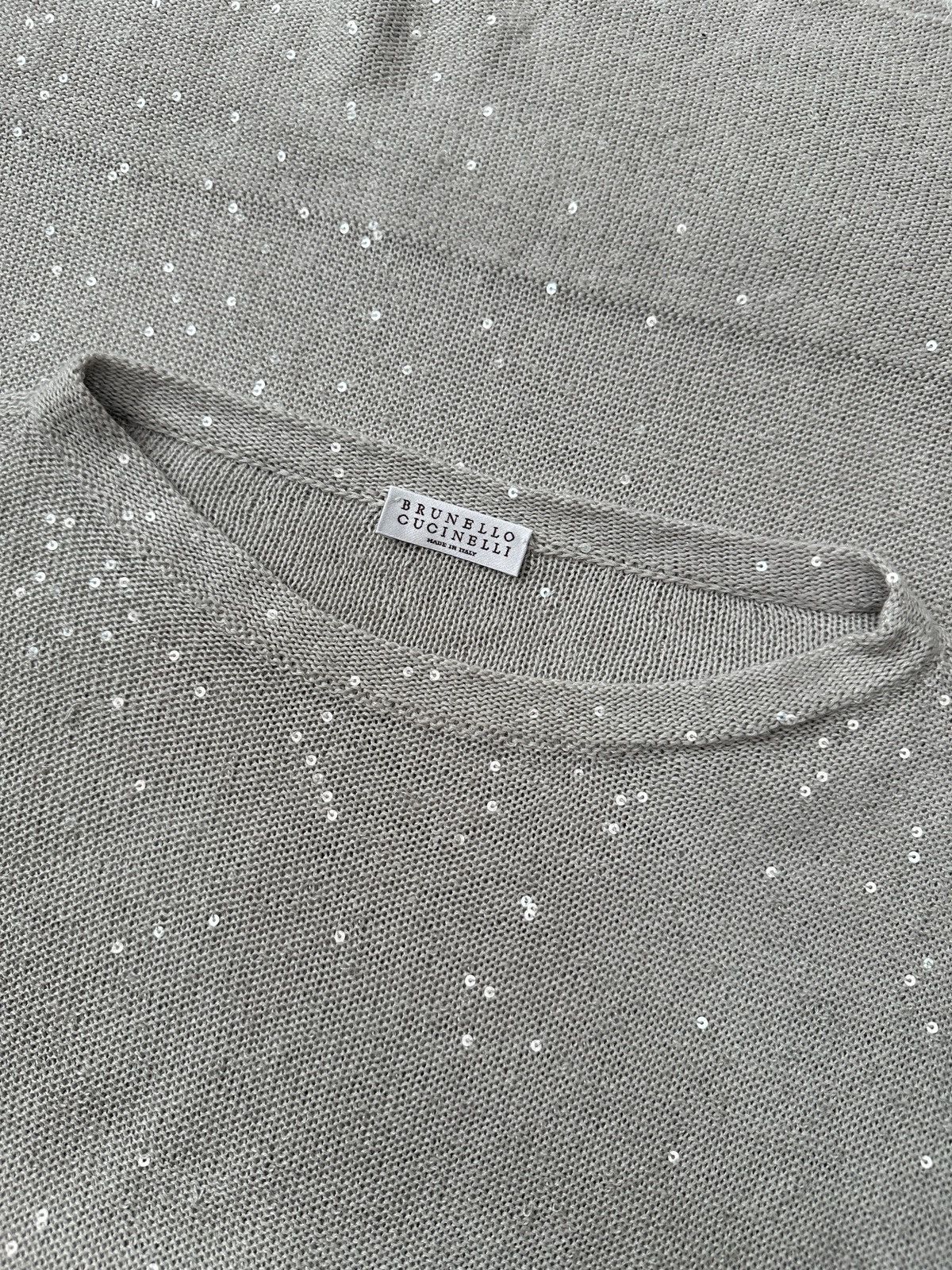 Brunello Cucinelli BRUNELLO CUCINELLI Linen Silk Sequins Sleeveless Sweater Size M / US 6-8 / IT 42-44 - 8 Thumbnail