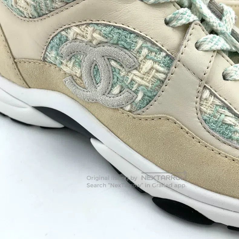 Chanel Chanel Colour block logo woven laces casual sneakers Size US 6 / IT 36 - 6 Thumbnail