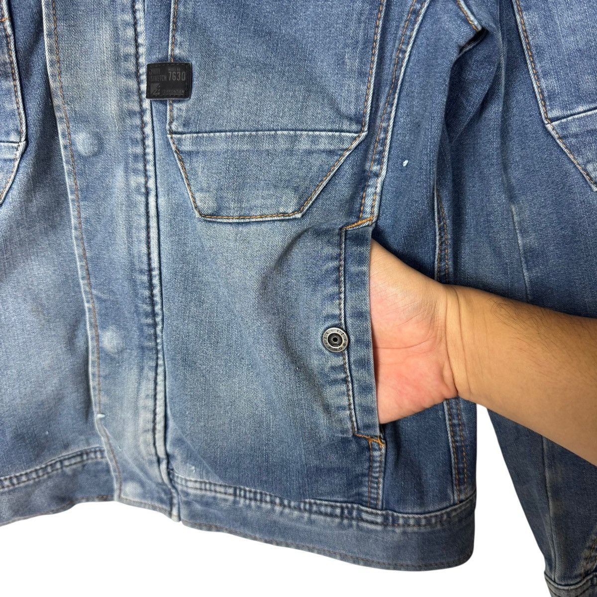 Japanese Brand 2Way Stretch Recycled From Jeans Jacket Size US S / EU 44-46 / 1 - 13 Thumbnail