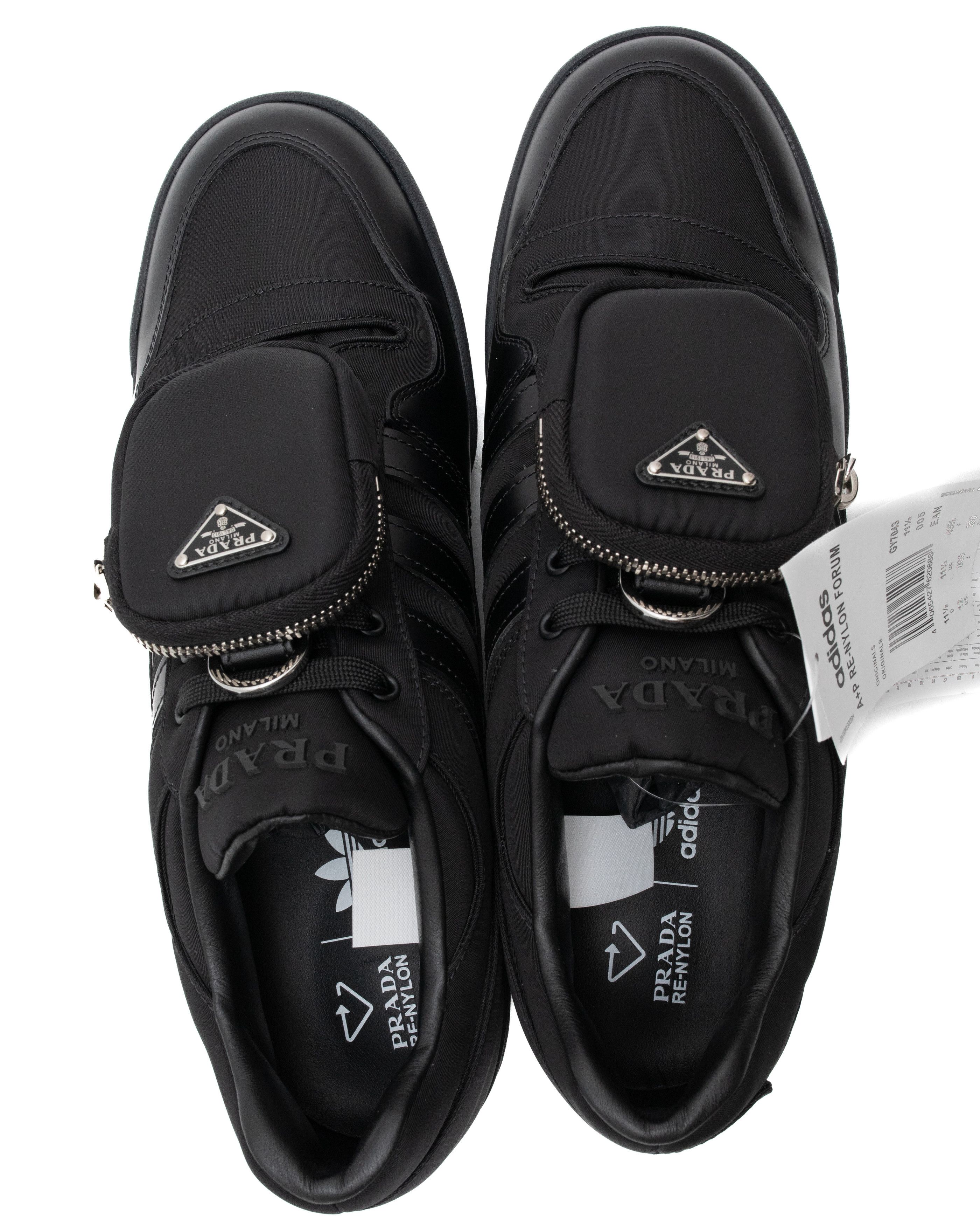 Adidas × Prada ADIDAS X PRADA RE-Nylon Forum Low Black Sneakers Size US 5.5 / IT 35.5 - 9 Thumbnail