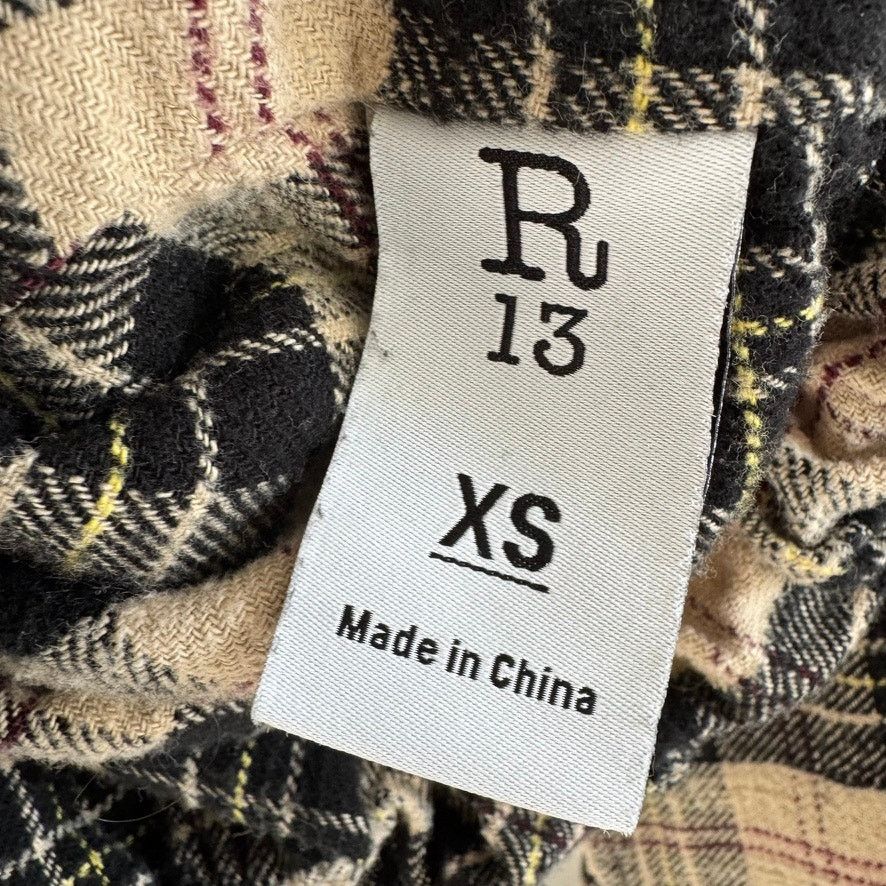 R13 R13 Plaid Gathered Hem Workshirt Size XS Size XS / US 0-2 / IT 36-38 - 13 Thumbnail