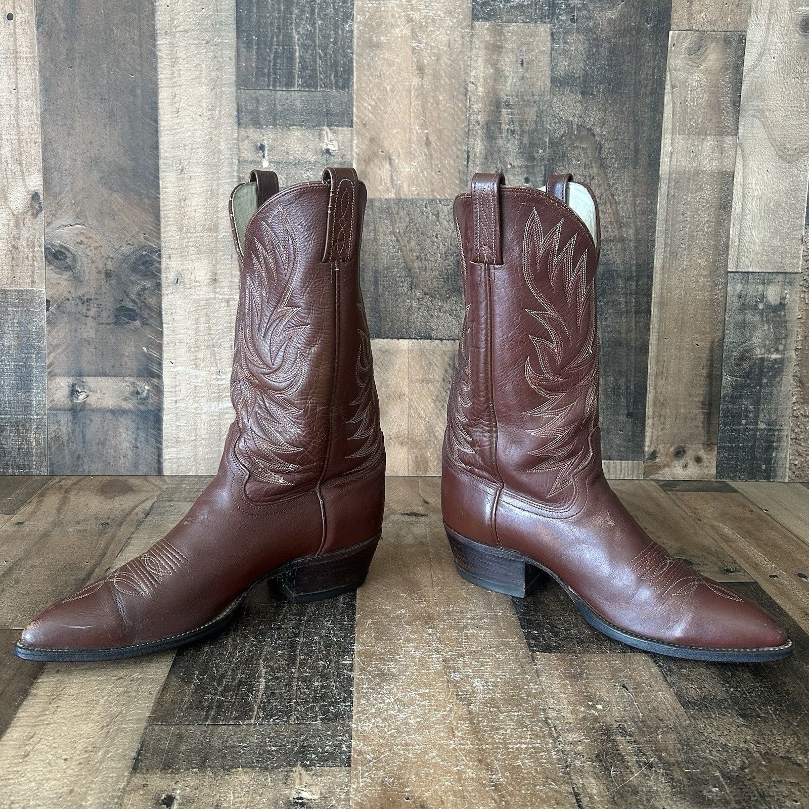 Dan Post Dan Post Vintage Classic Brown Western Cowboy Boots Mens 12 Size US 12 / EU 45 - 11 Thumbnail