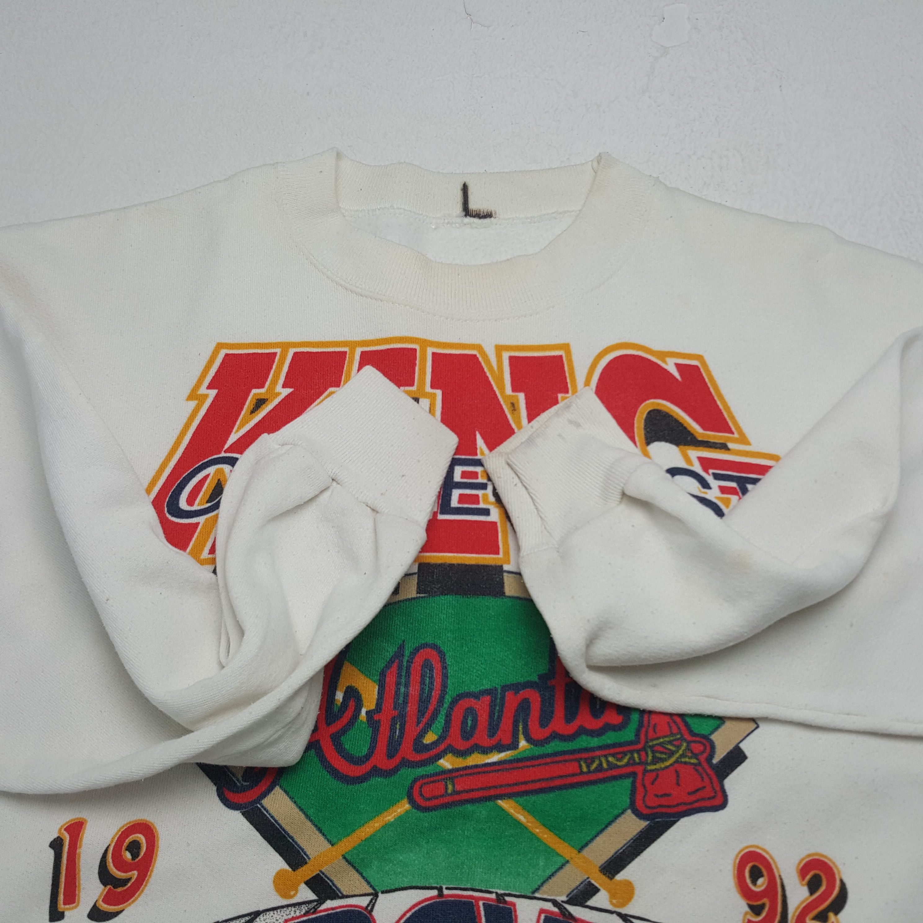 MLB × Vintage Atlanta Braves KING OF THE WEST American Baseball Sweatshirt Size US M / EU 48-50 / 2 - 8 Thumbnail