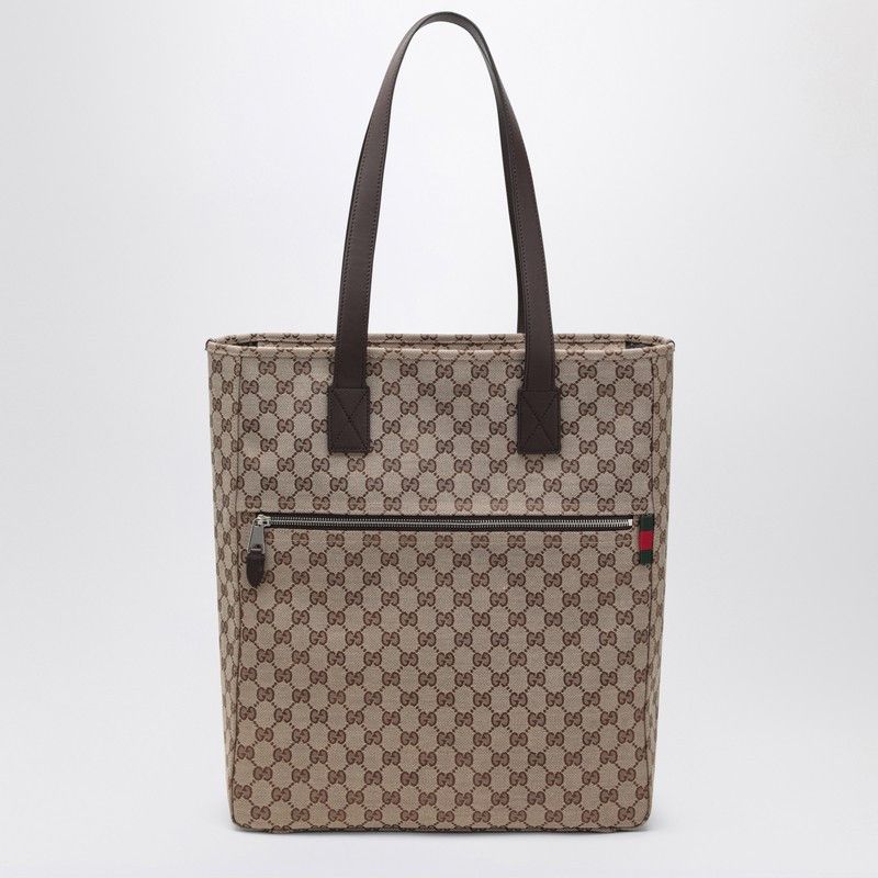 Gucci Gucci Large Gg Beige Fabric Shopping Bag Size ONE SIZE - 1 Thumbnail