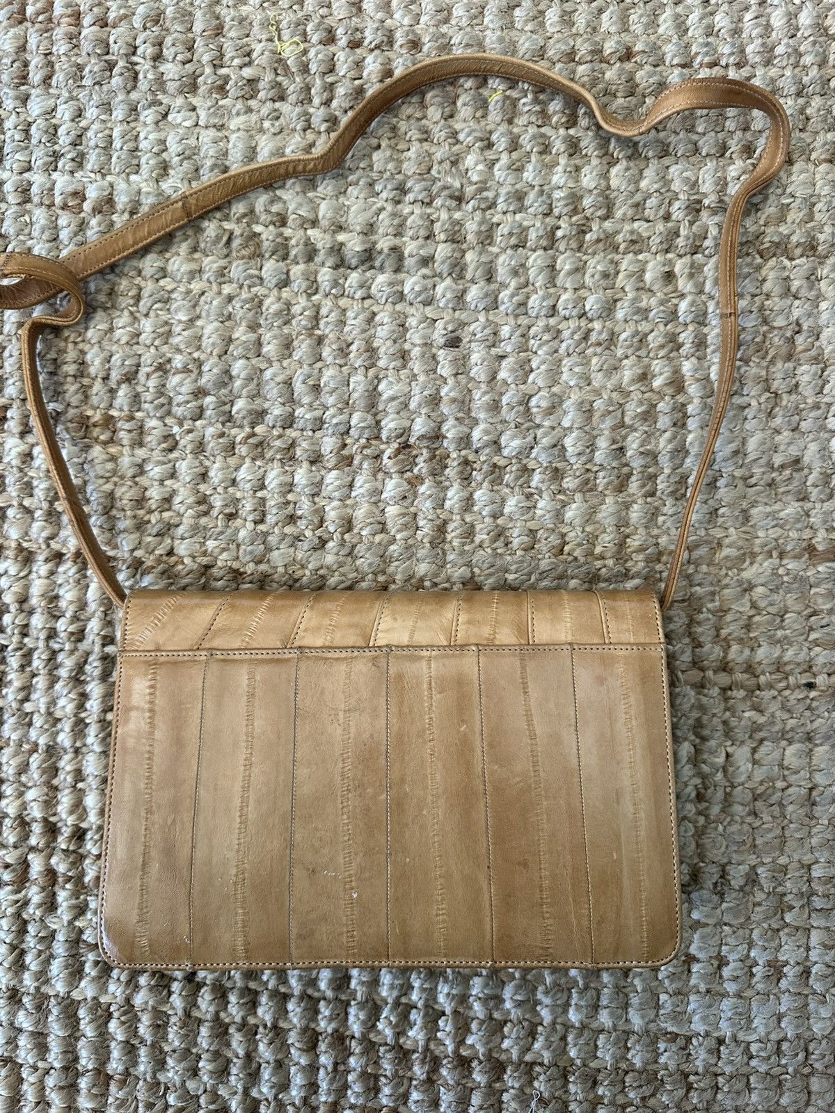 Other Vintage Eel Skin Convertible Clutch Purse in Beige Size ONE SIZE - 6 Thumbnail