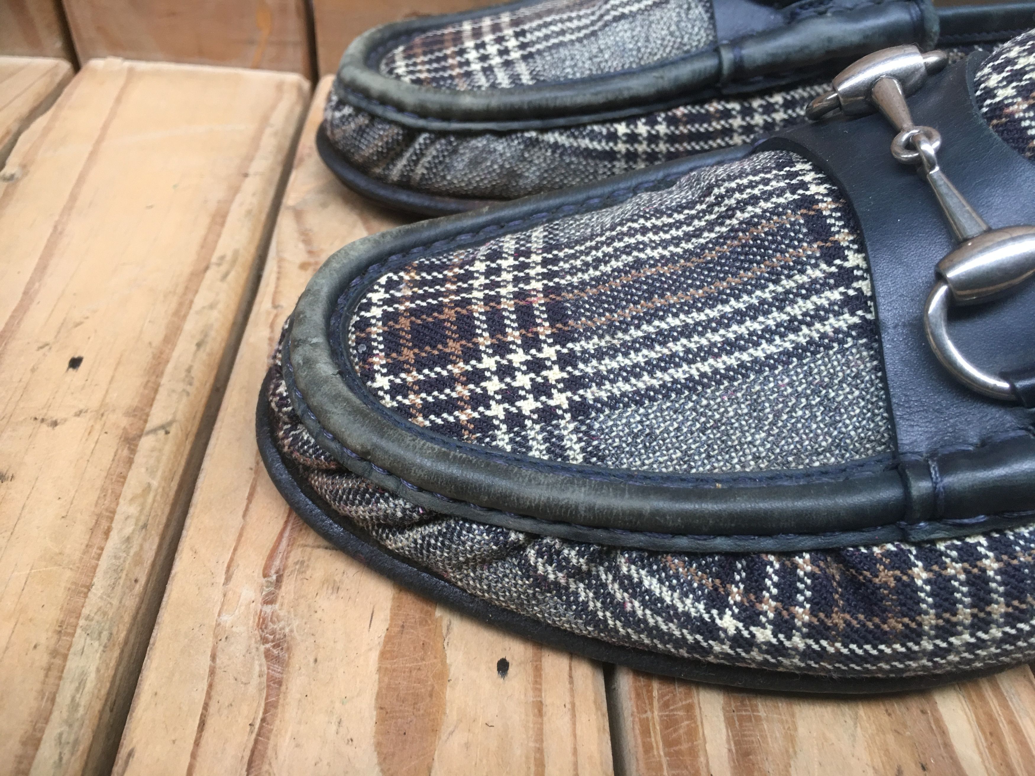 Gucci VTG 1953 Gucci blue checked denim loafers UK 6 Size US 6.5 / EU 39-40 - 14 Thumbnail