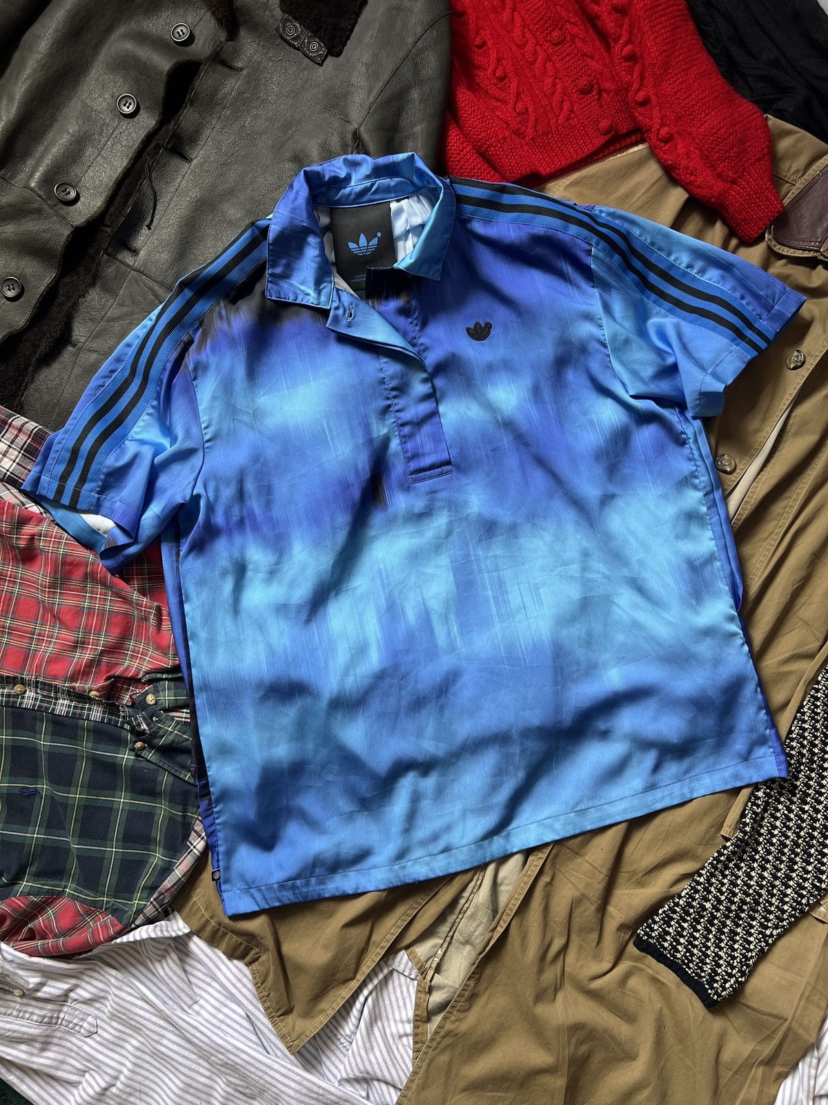 Adidas Pleated Adidas Originals Blue Polo T-Shirt Size L / US 10 / IT 46 - 3 Thumbnail