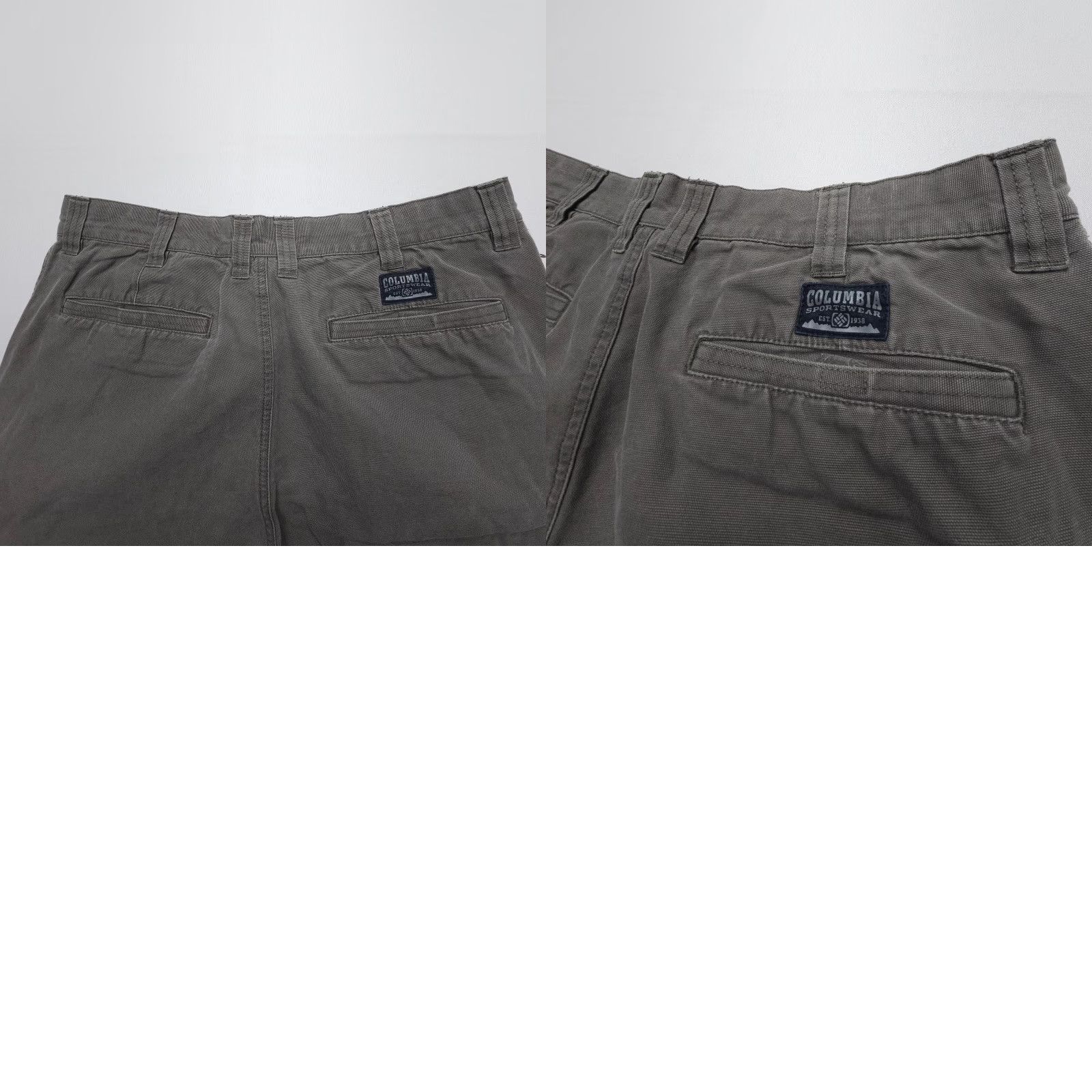 Vintage Columbia Pants Mens 36x30 Inseam Green Canvas Utility Straight Front Work Casual Travel 90s Theme American Size US 36 / EU 52 - 8 Thumbnail