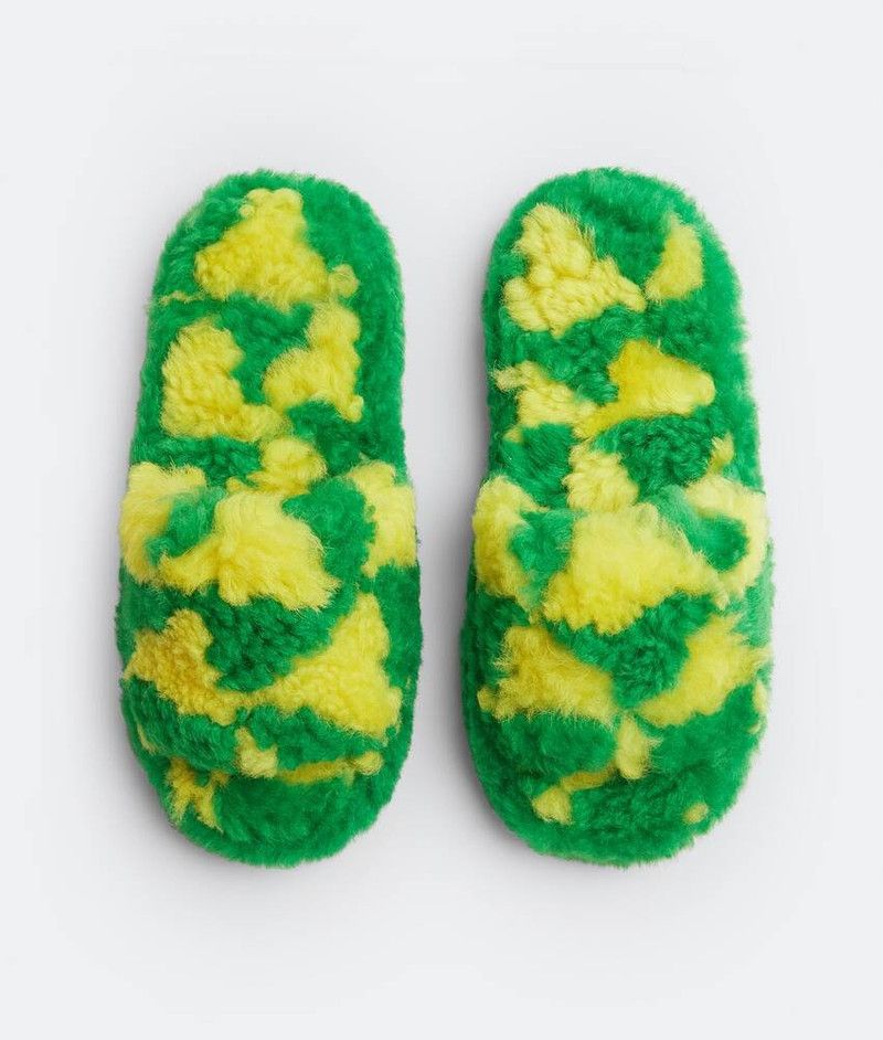 Bottega Veneta o1y0526 Slippers in Green/Yellow Size US 7 / EU 40 - 4 Thumbnail