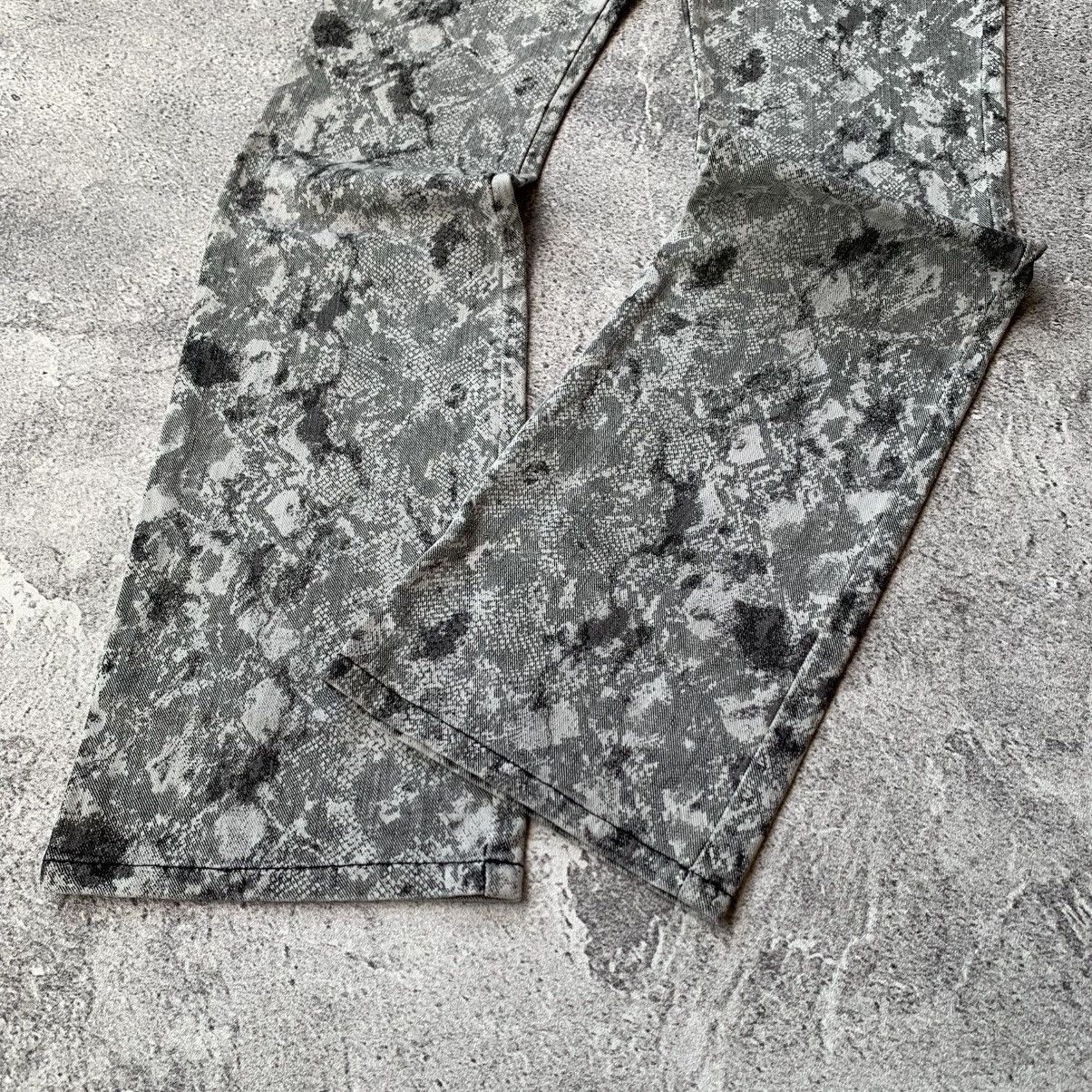 If Six Was Nine Rare🔥 Semantic Design Python Snake Skin Flared Jeans Size US 30 / EU 46 - 4 Thumbnail
